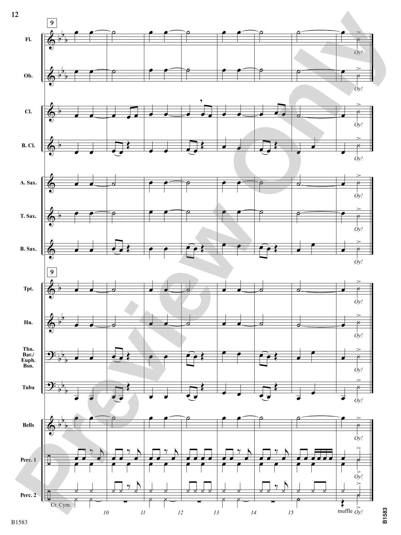 Klezmer Clarinets: Concert Band Conductor Score & Parts