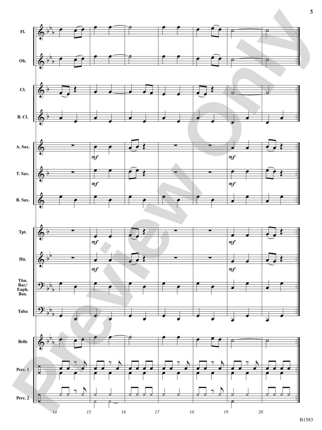 Klezmer Clarinets: Concert Band Conductor Score & Parts