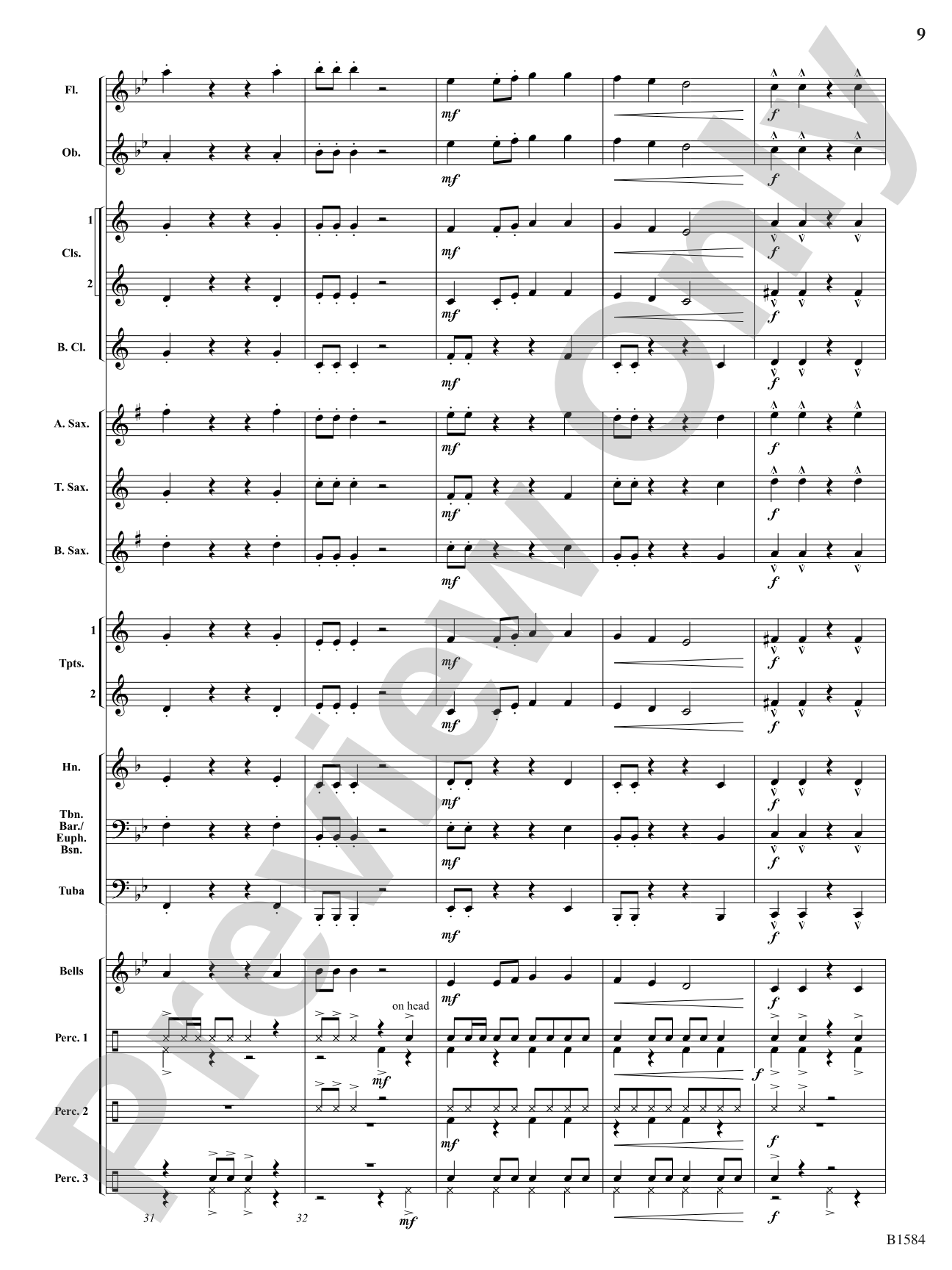 Cubano Bueno: Concert Band Conductor Score & Parts