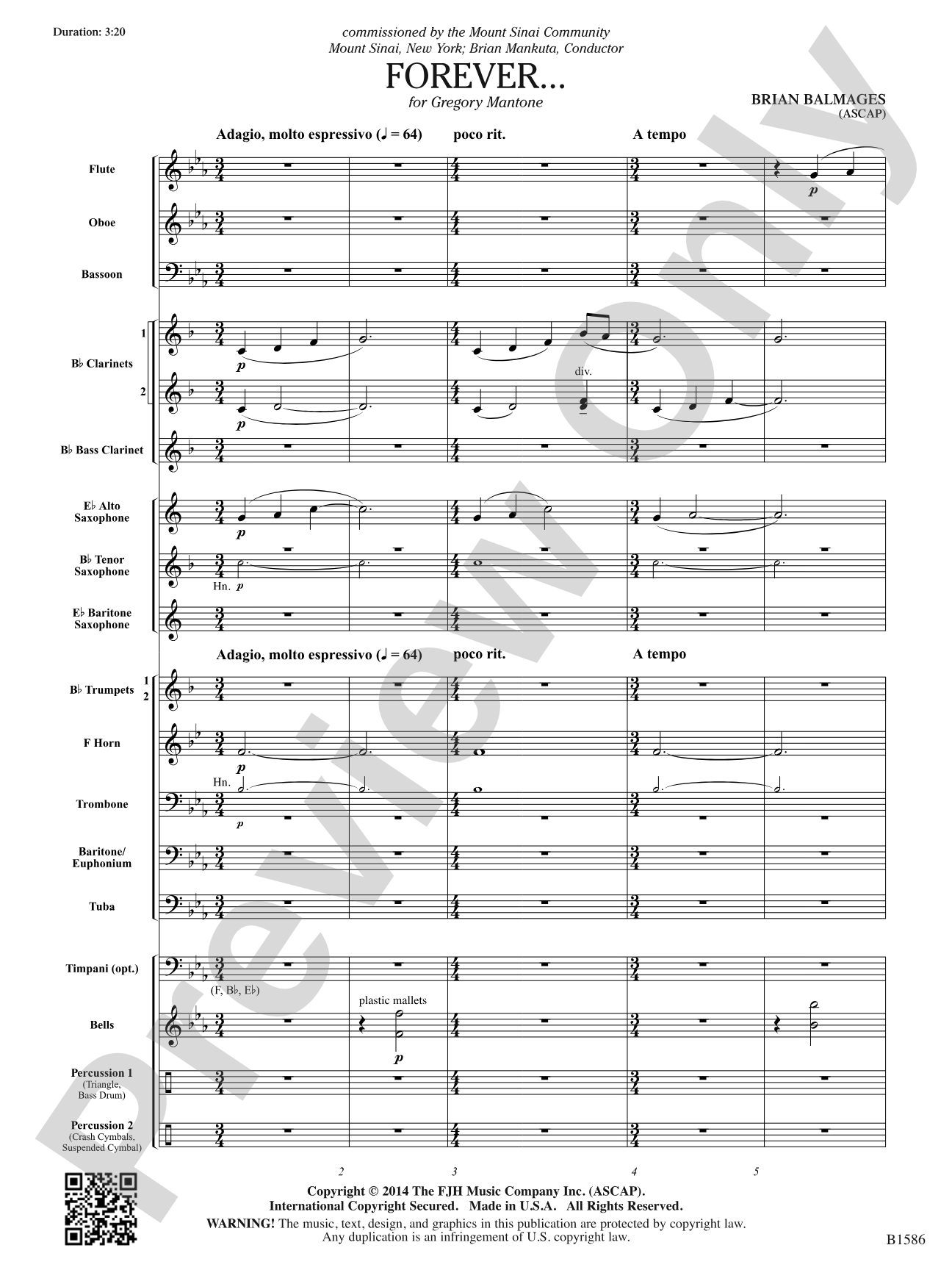 Forever...: Concert Band Conductor Score & Parts