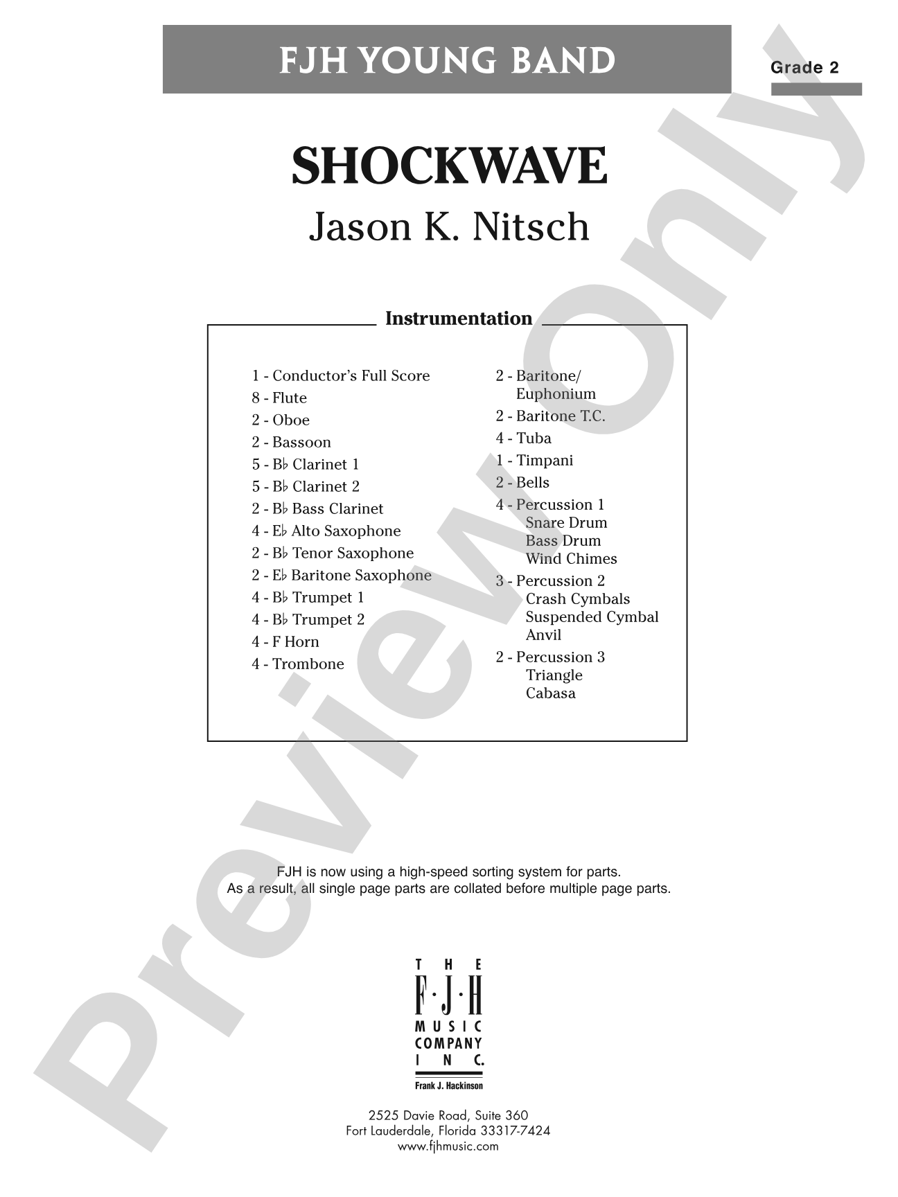 Shockwave: Concert Band Conductor Score & Parts