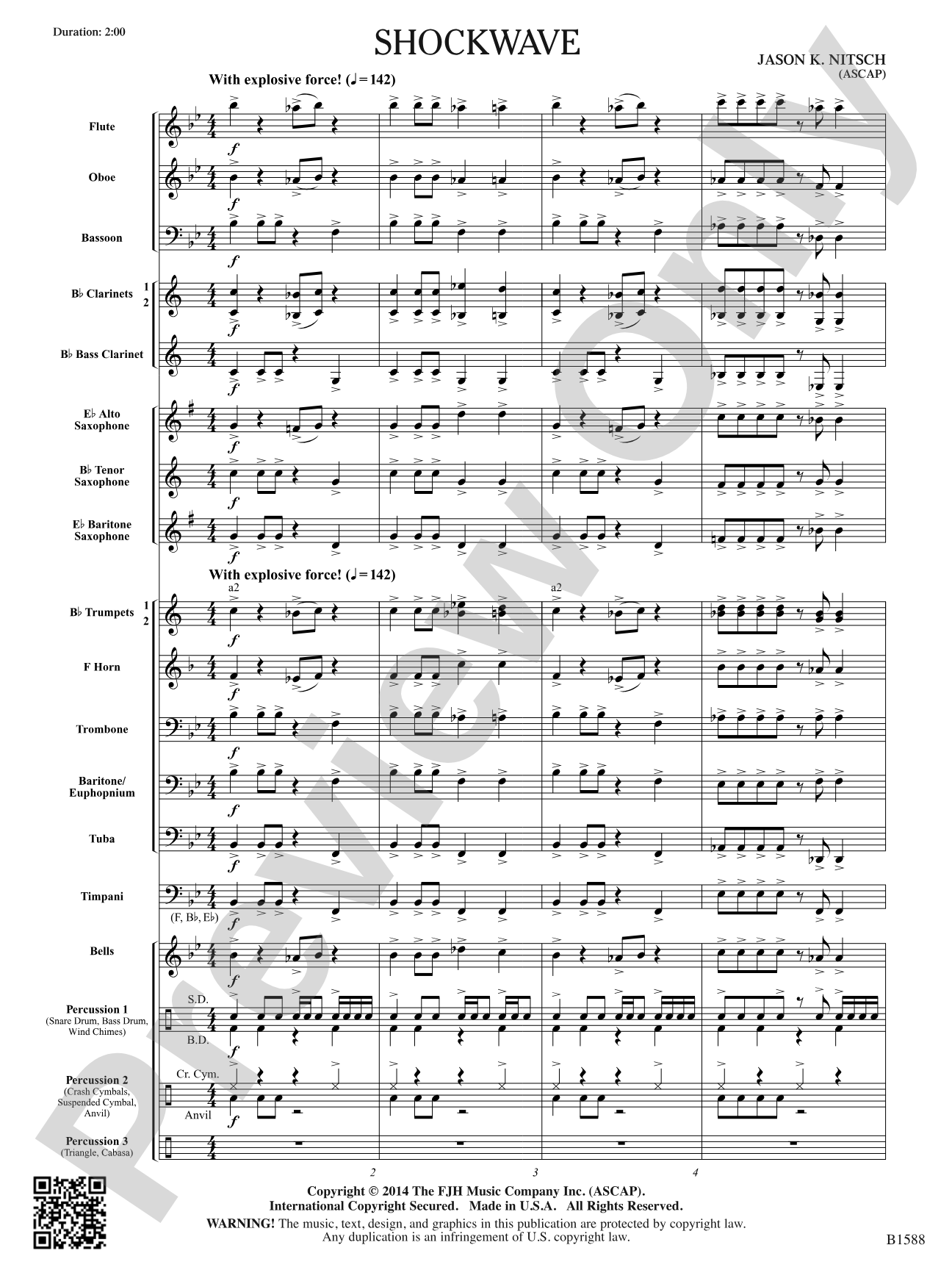 Shockwave: Concert Band Conductor Score & Parts