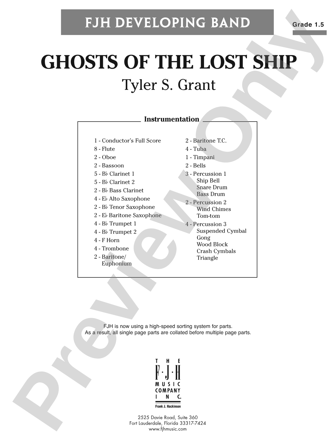 Ghosts of the Lost Ship: Score