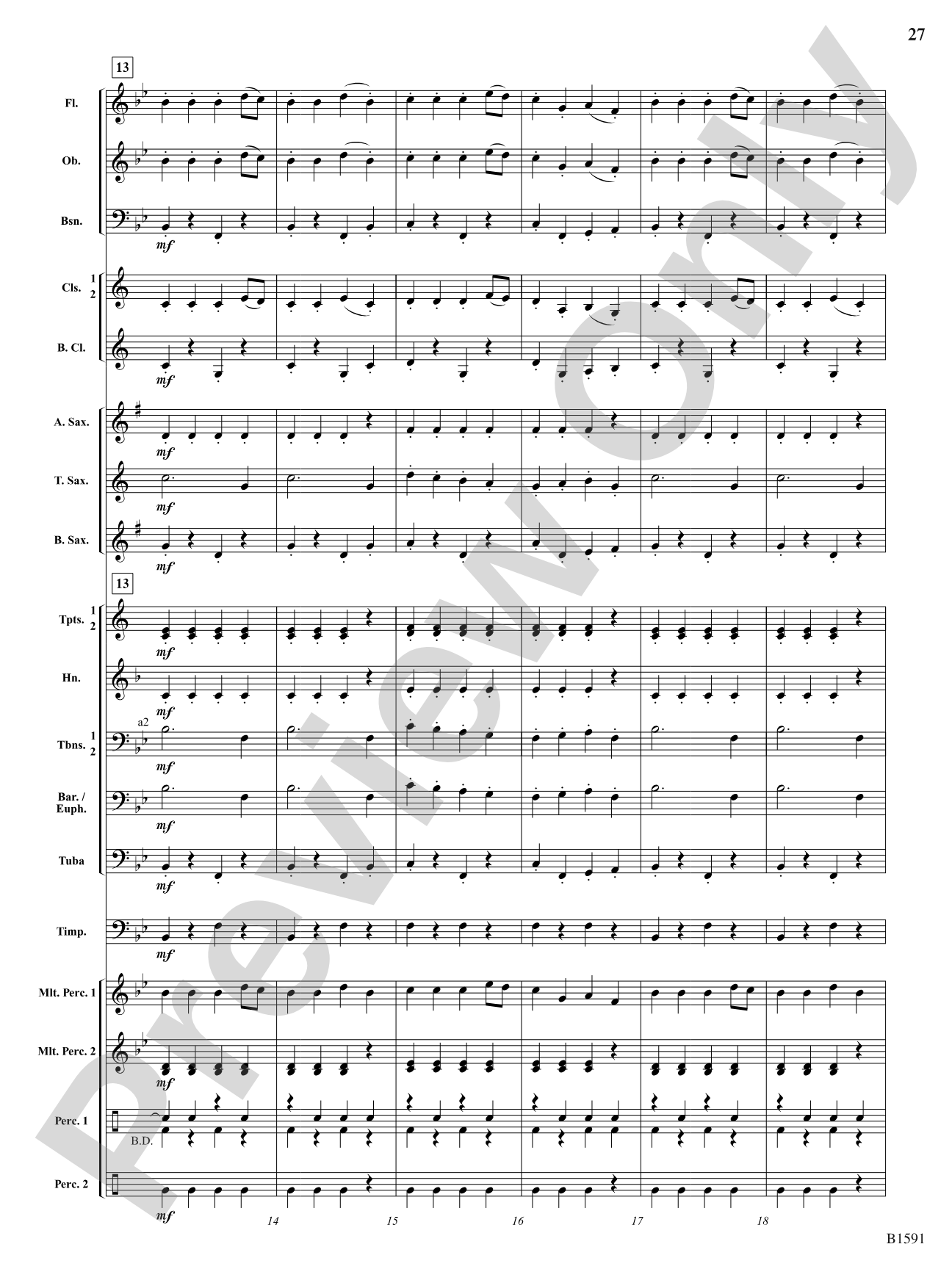 Little Suite for Band: Concert Band Conductor Score & Parts