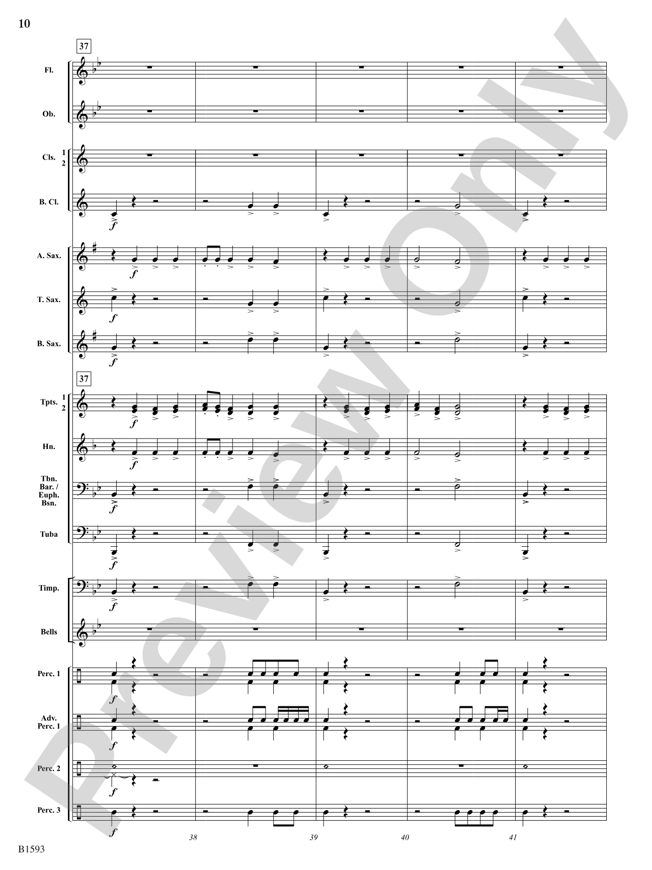 Silver Skies: Concert Band Conductor Score & Parts