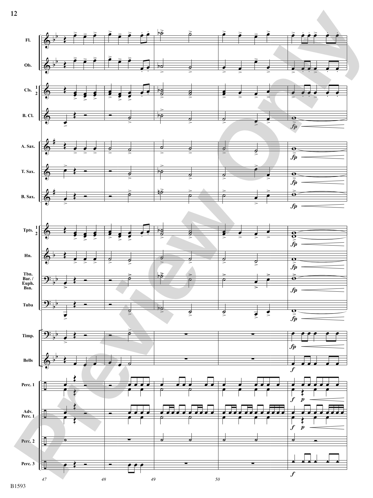 Silver Skies: Concert Band Conductor Score & Parts