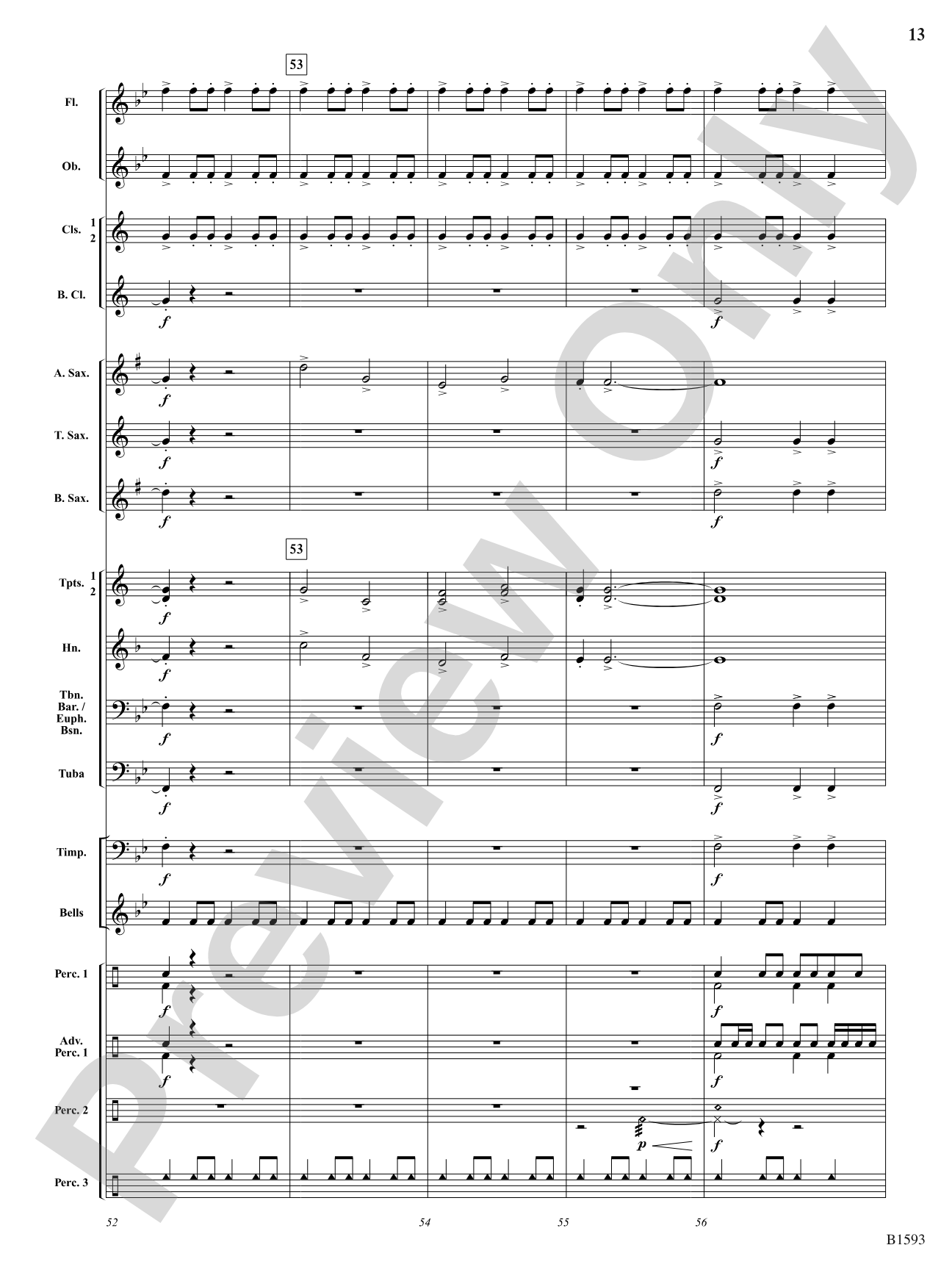 Silver Skies: Concert Band Conductor Score & Parts