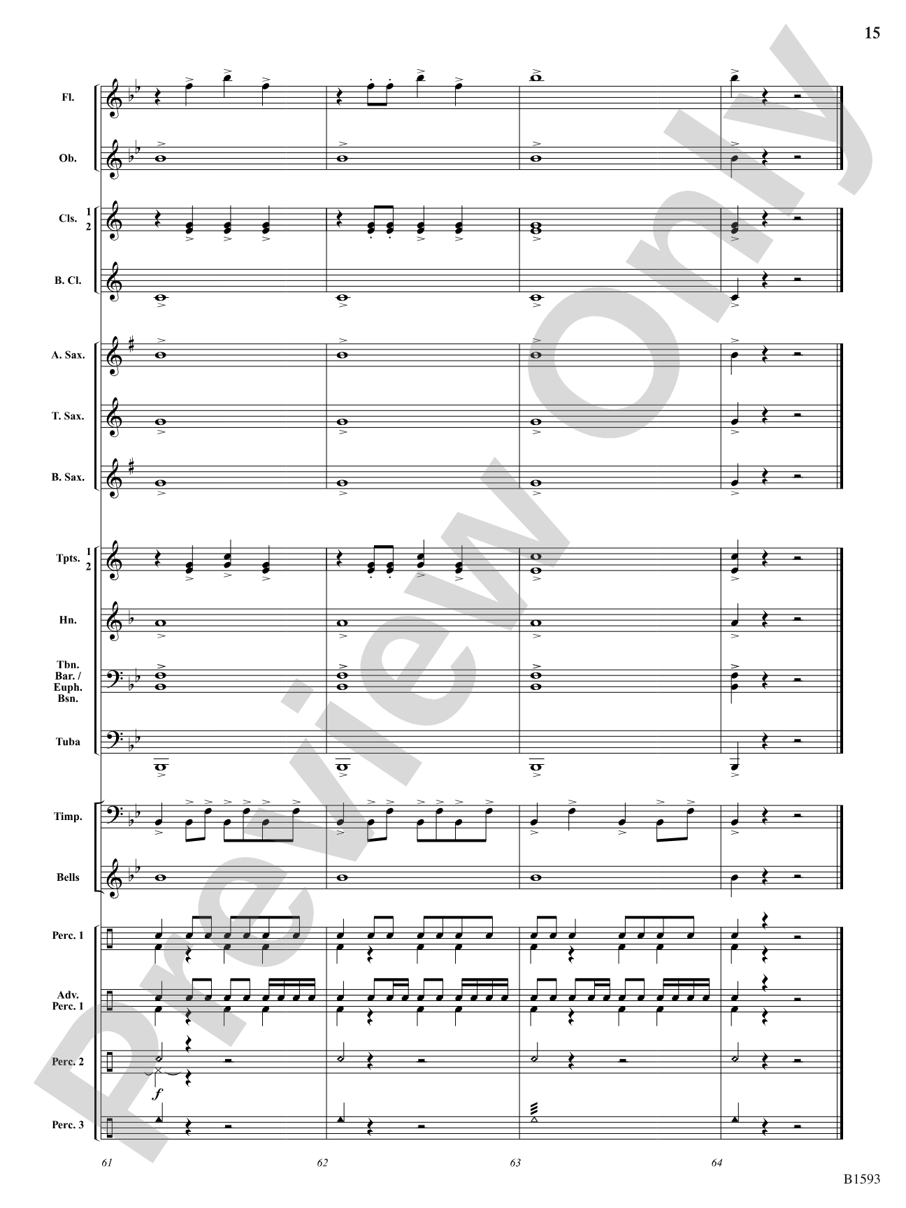 Silver Skies: Concert Band Conductor Score & Parts