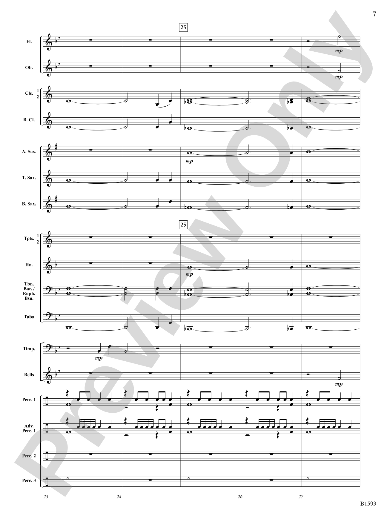 Silver Skies: Concert Band Conductor Score & Parts