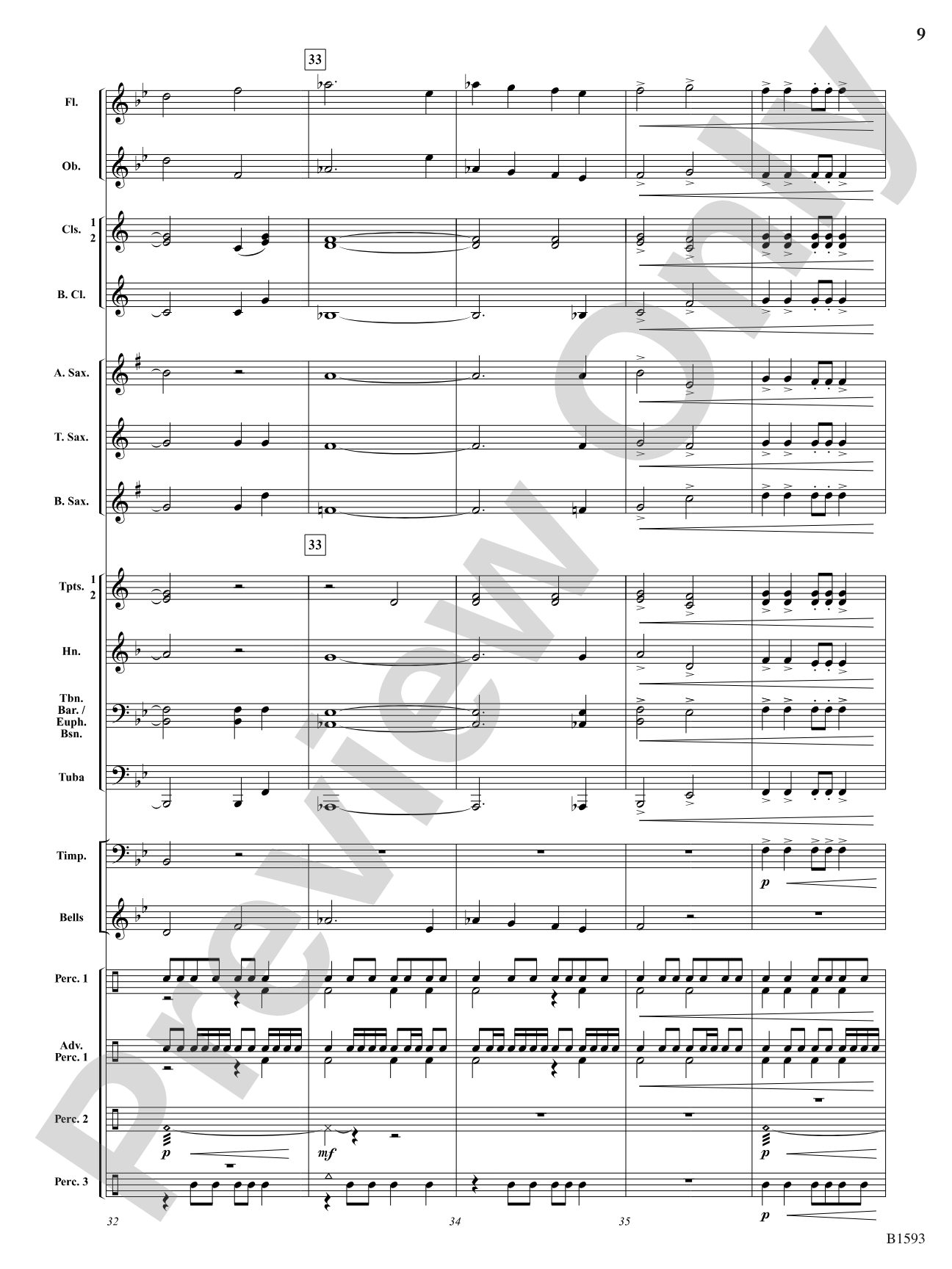 Silver Skies: Concert Band Conductor Score & Parts