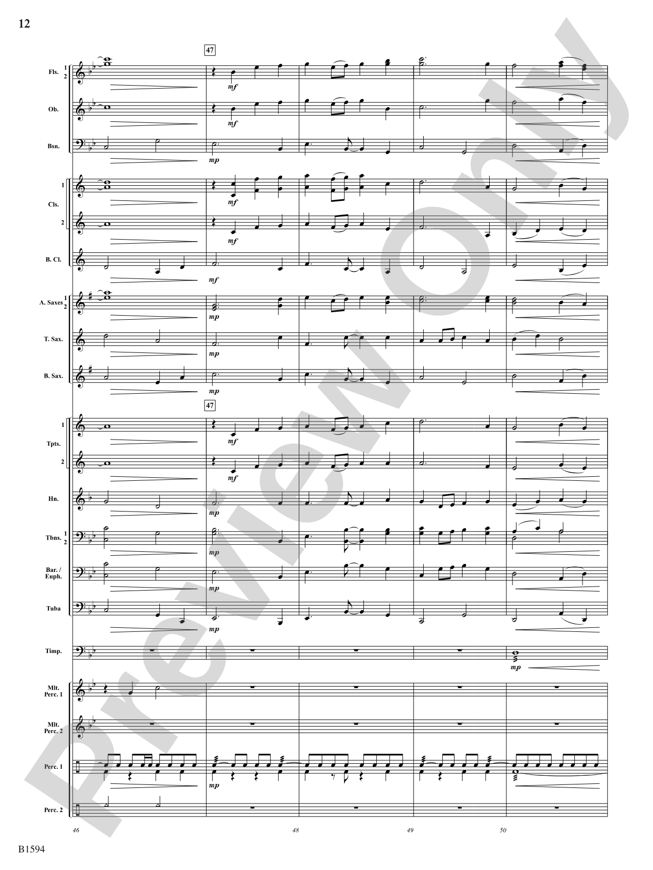 Quasar: Concert Band Conductor Score & Parts