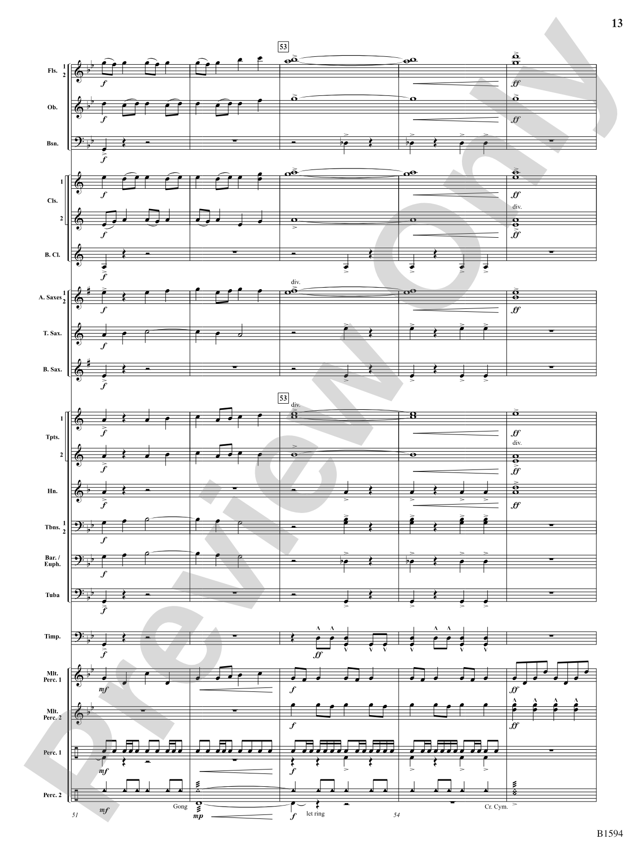 Quasar: Concert Band Conductor Score & Parts