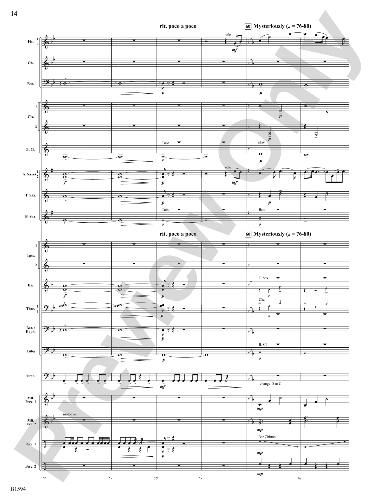 Quasar: Concert Band Conductor Score & Parts