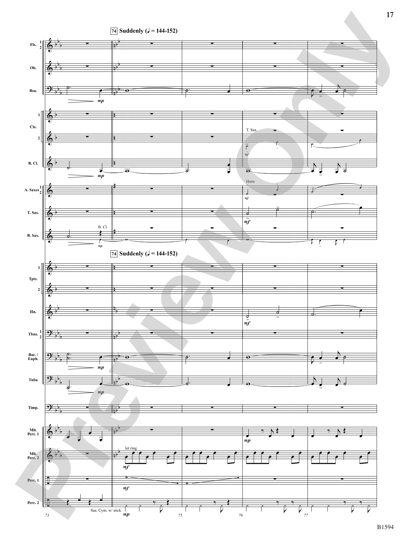 Quasar: Concert Band Conductor Score & Parts