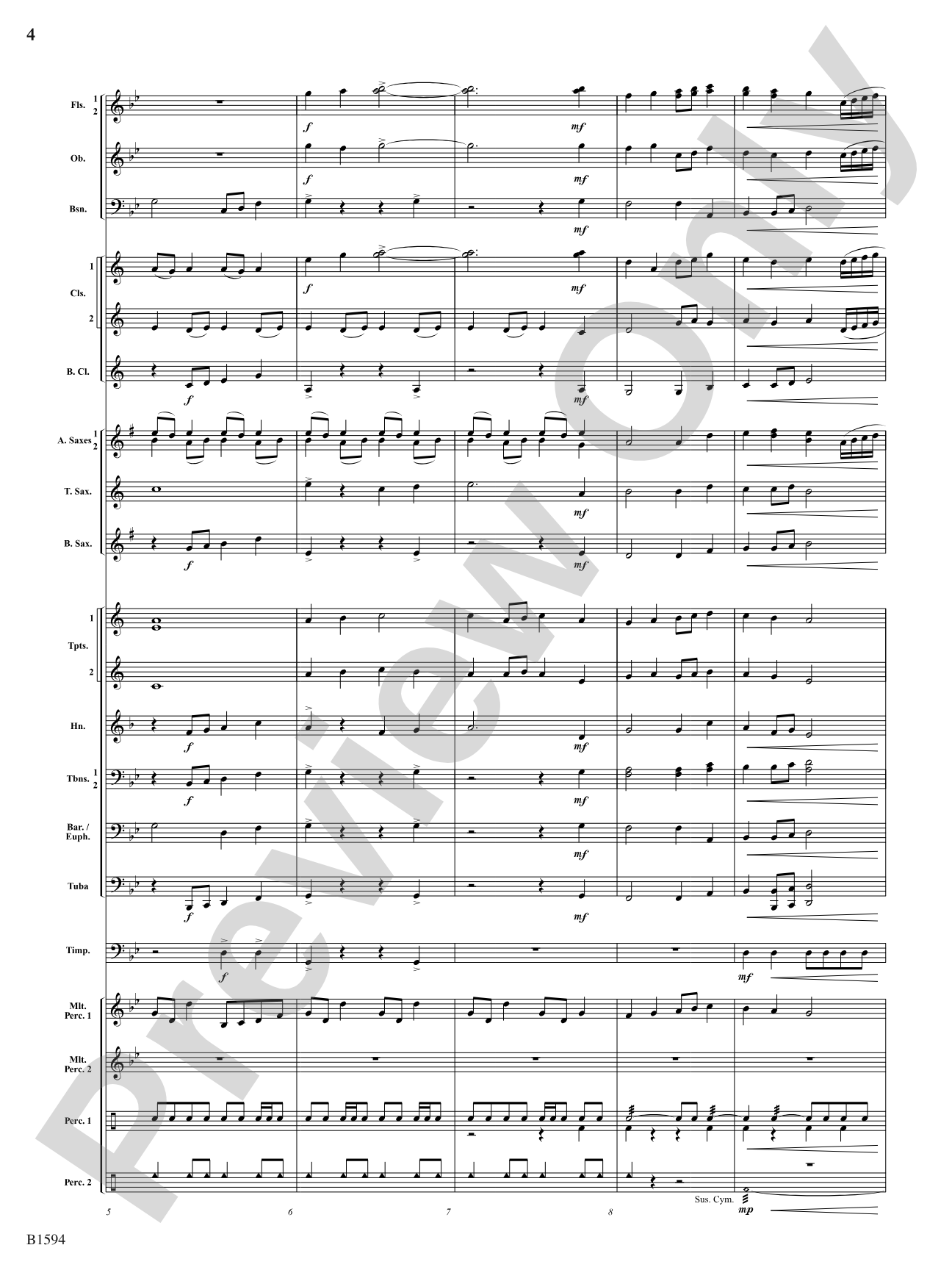Quasar: Concert Band Conductor Score & Parts