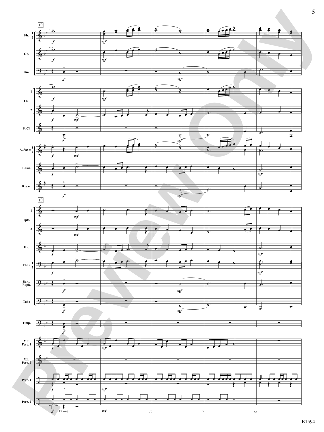 Quasar: Concert Band Conductor Score & Parts