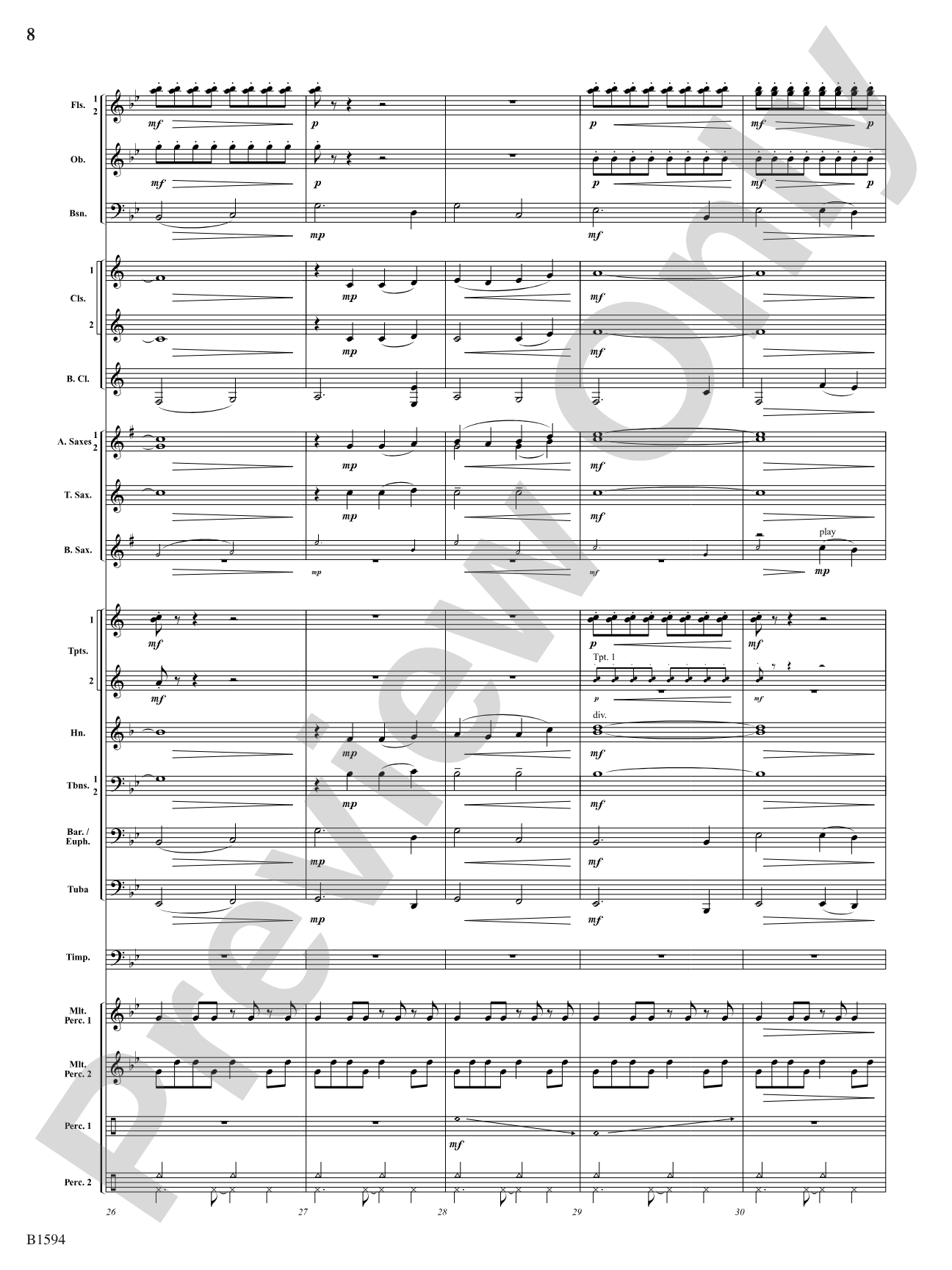 Quasar: Concert Band Conductor Score & Parts