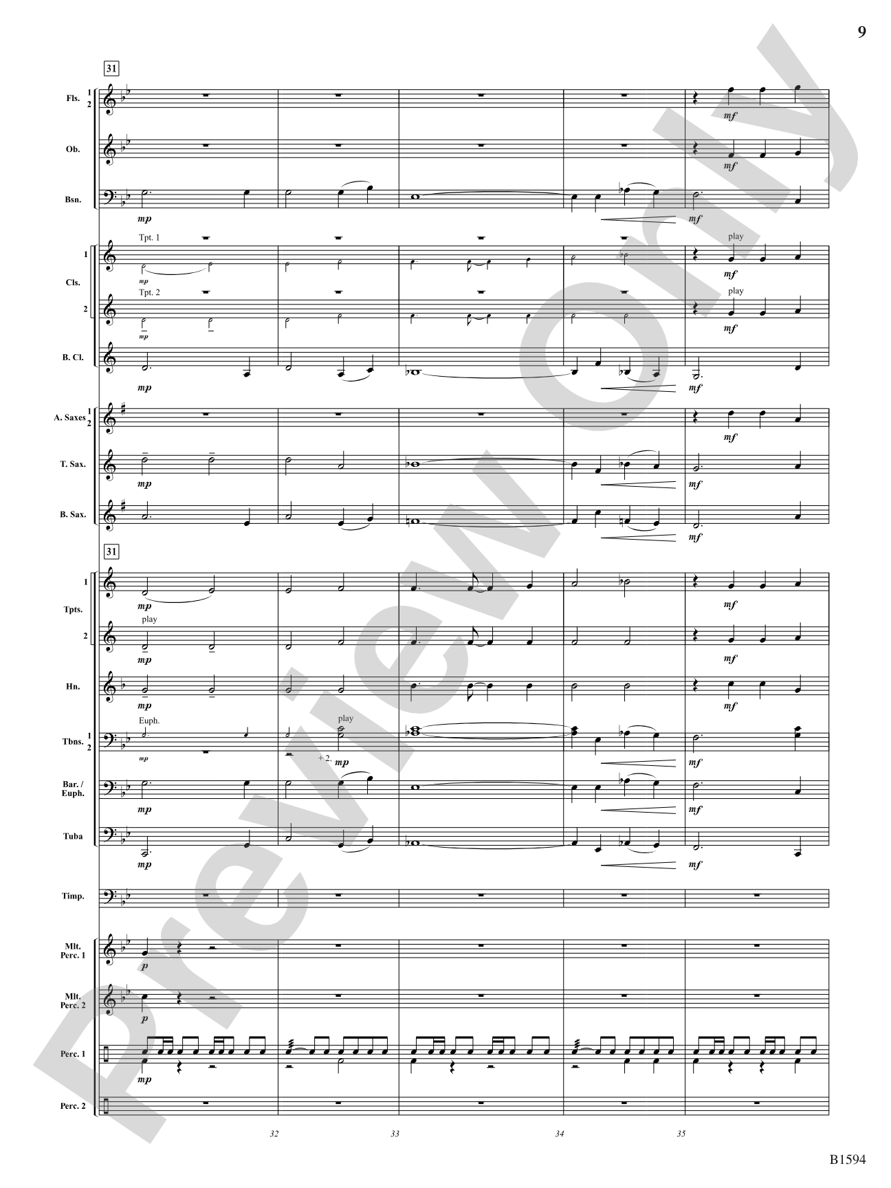 Quasar: Concert Band Conductor Score & Parts