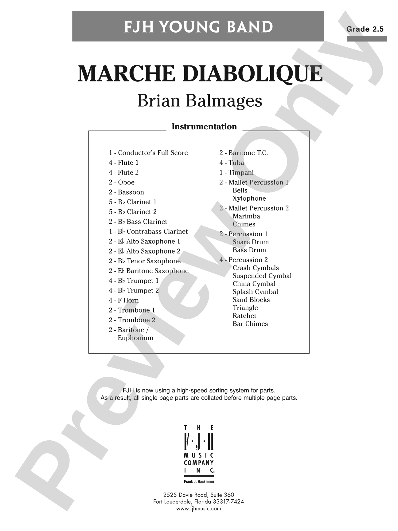 Marche Diabolique: Concert Band Conductor Score & Parts