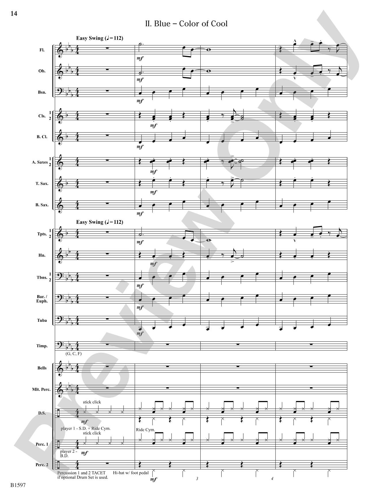 Color Jam: Concert Band Conductor Score & Parts