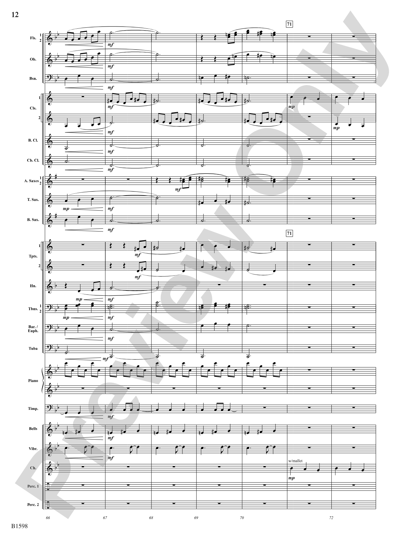 Phasing Thunder: Concert Band Conductor Score & Parts