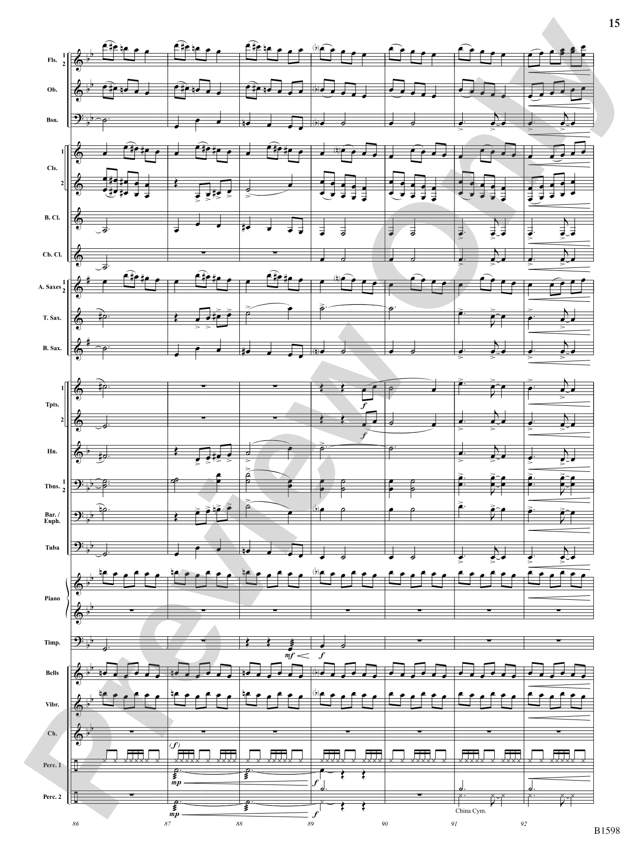 Phasing Thunder: Concert Band Conductor Score & Parts