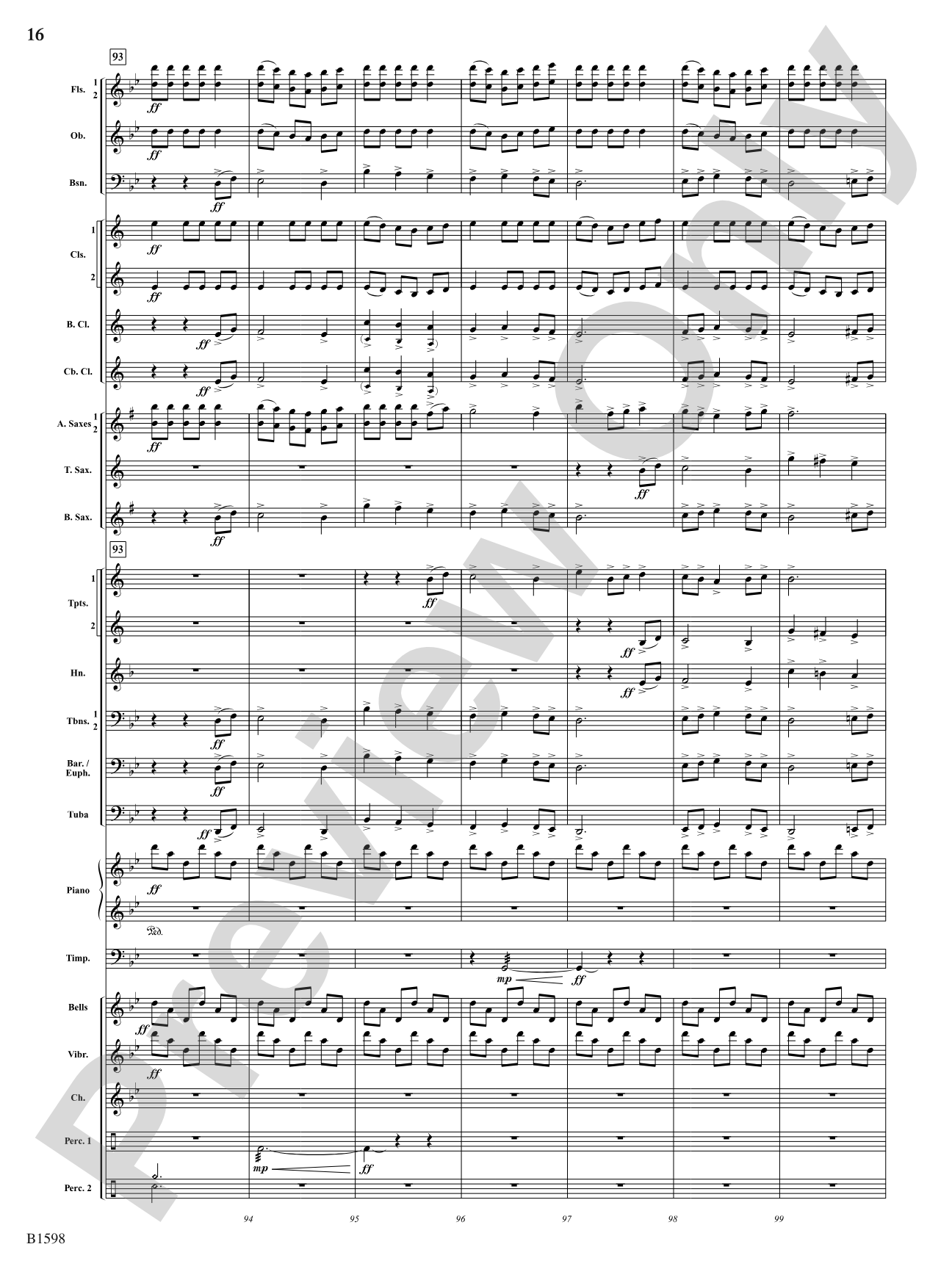Phasing Thunder: Concert Band Conductor Score & Parts