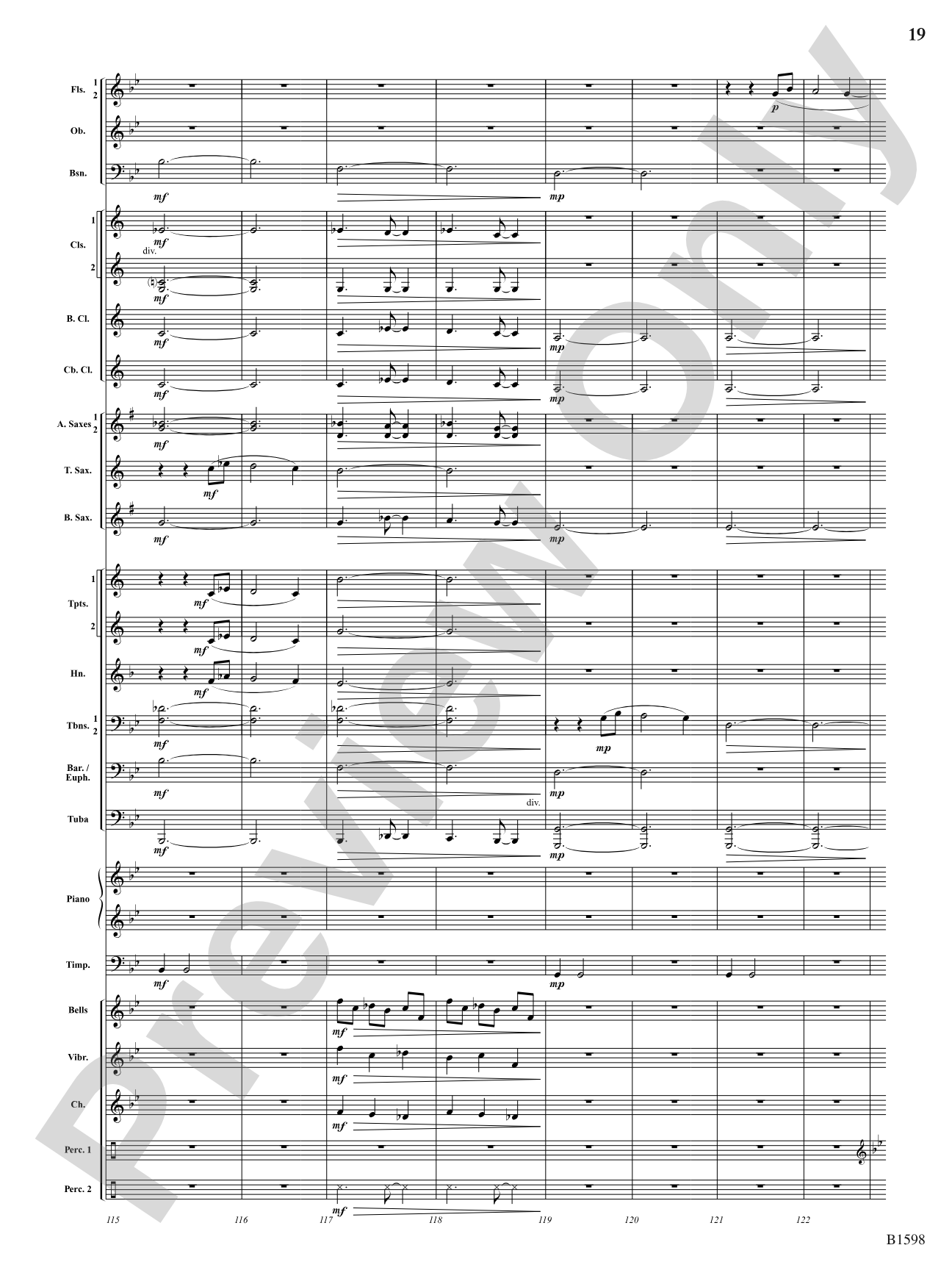 Phasing Thunder: Concert Band Conductor Score & Parts