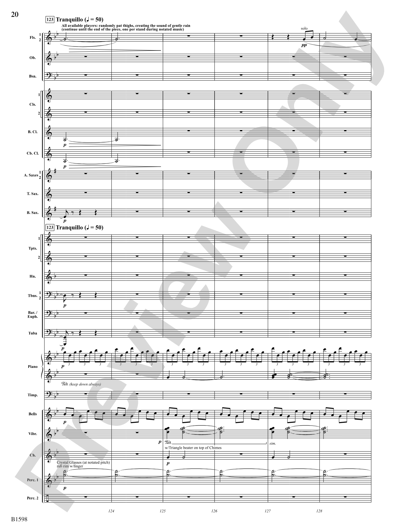 Phasing Thunder: Concert Band Conductor Score & Parts