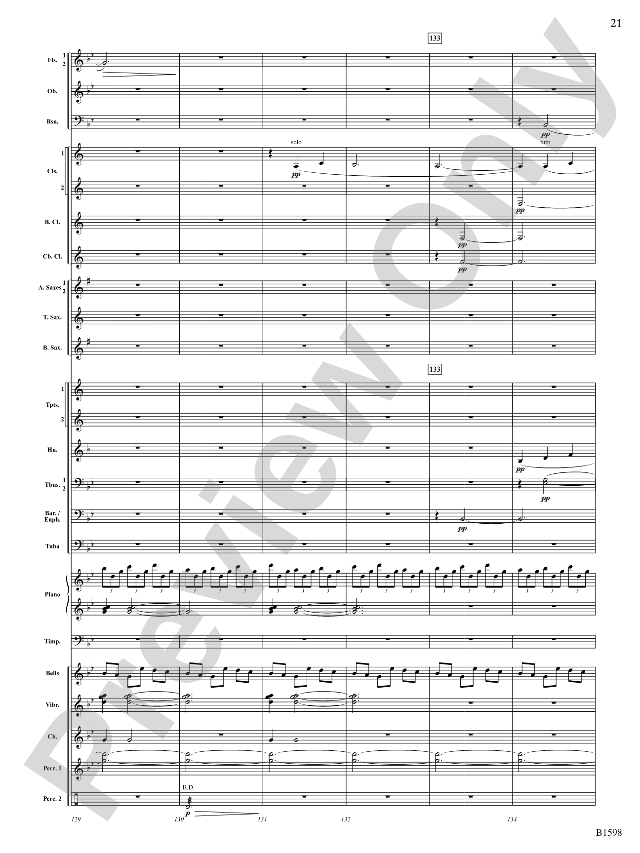 Phasing Thunder: Concert Band Conductor Score & Parts