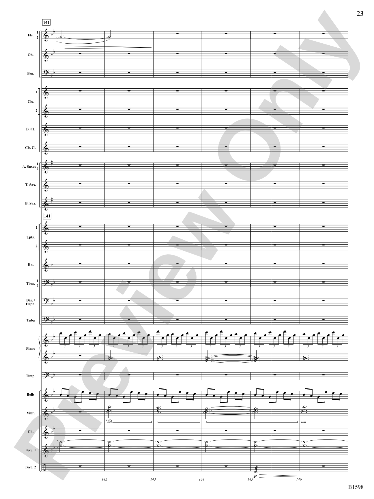 Phasing Thunder: Concert Band Conductor Score & Parts