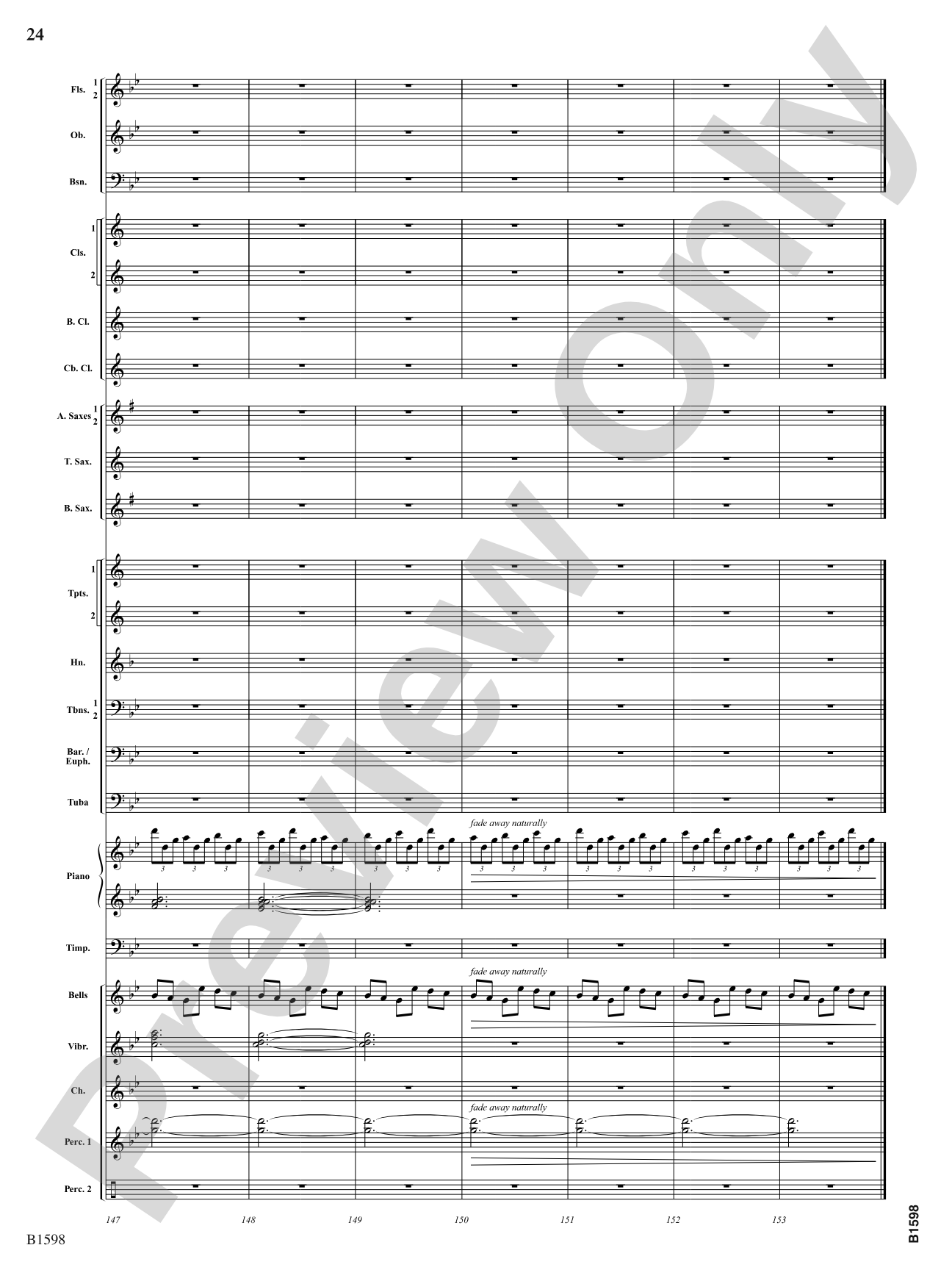 Phasing Thunder: Concert Band Conductor Score & Parts