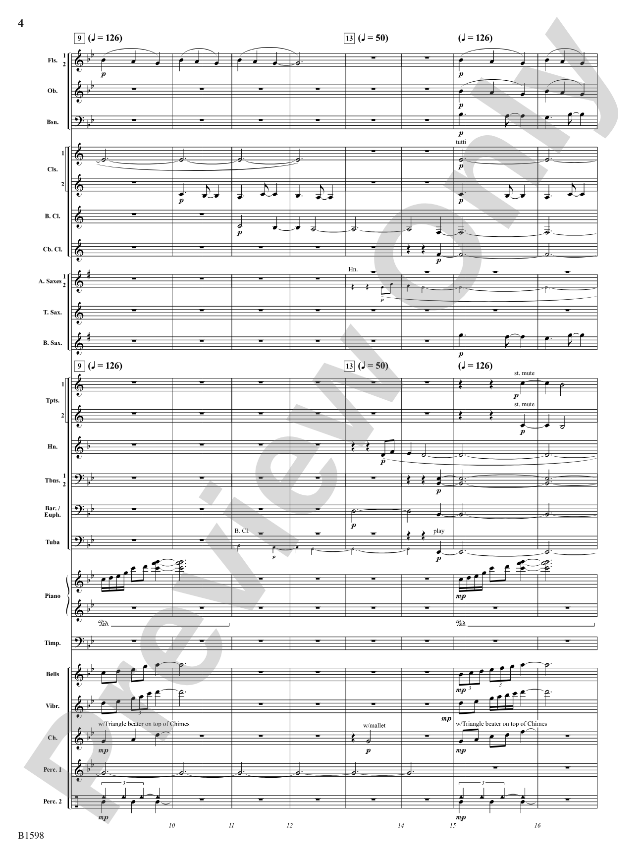 Phasing Thunder: Concert Band Conductor Score & Parts