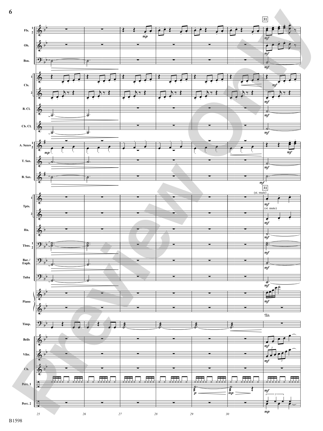 Phasing Thunder: Concert Band Conductor Score & Parts