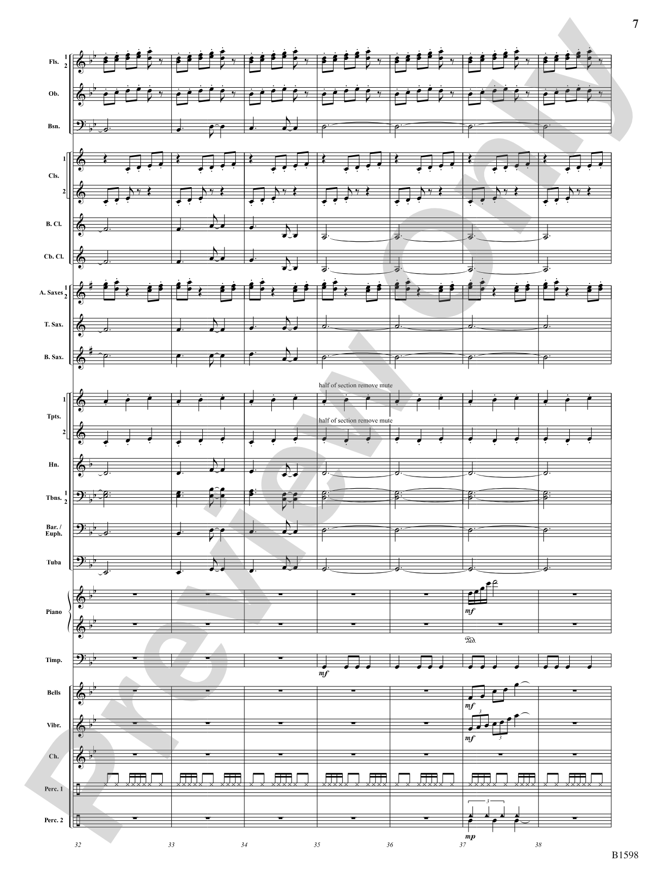 Phasing Thunder: Concert Band Conductor Score & Parts