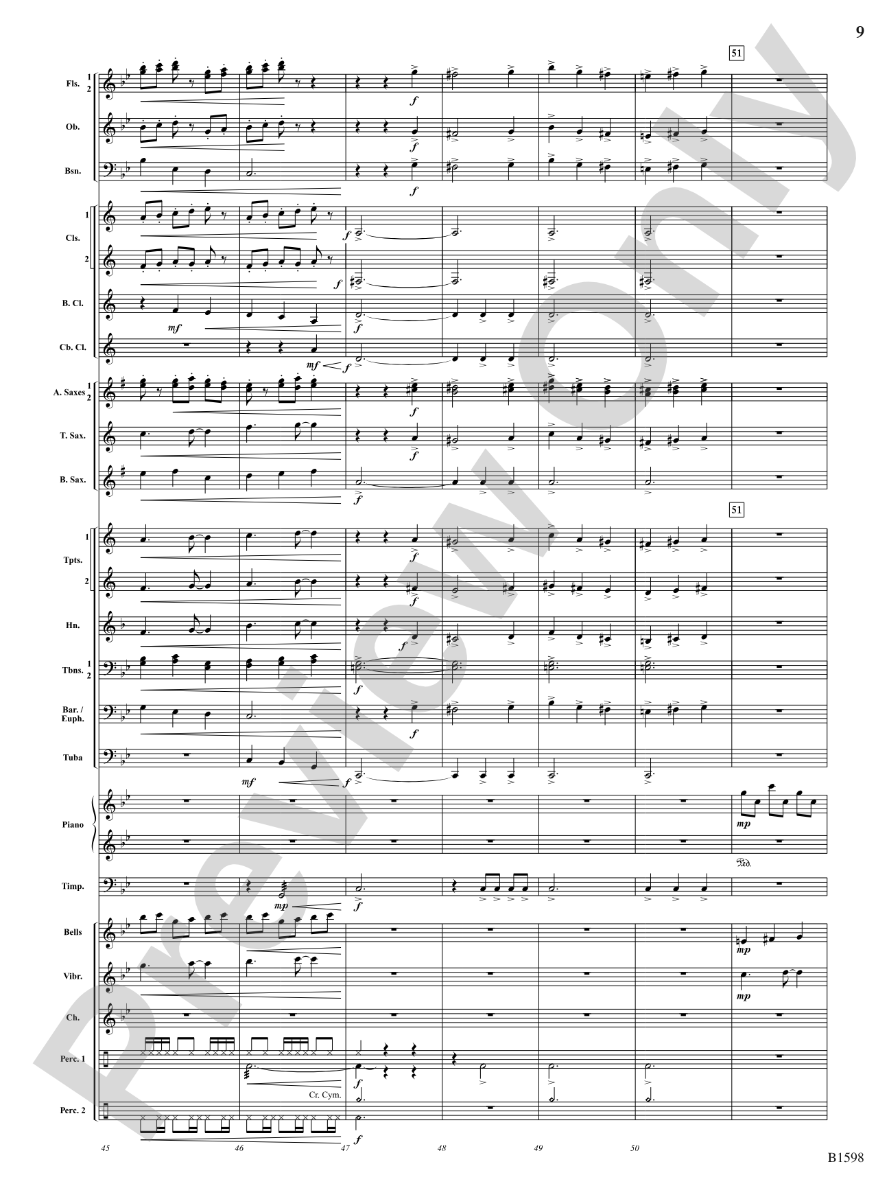 Phasing Thunder: Concert Band Conductor Score & Parts