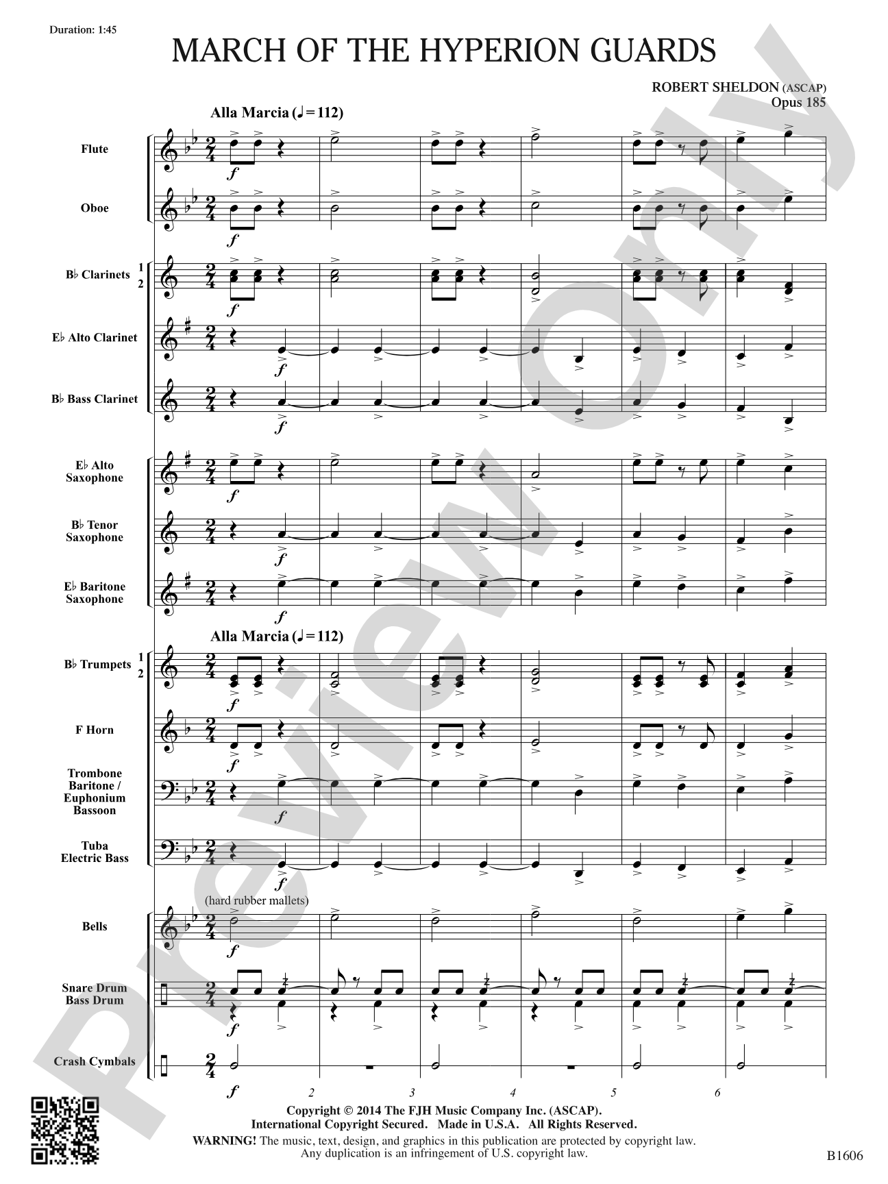 March of the Hyperion Guards: Concert Band Conductor Score & Parts