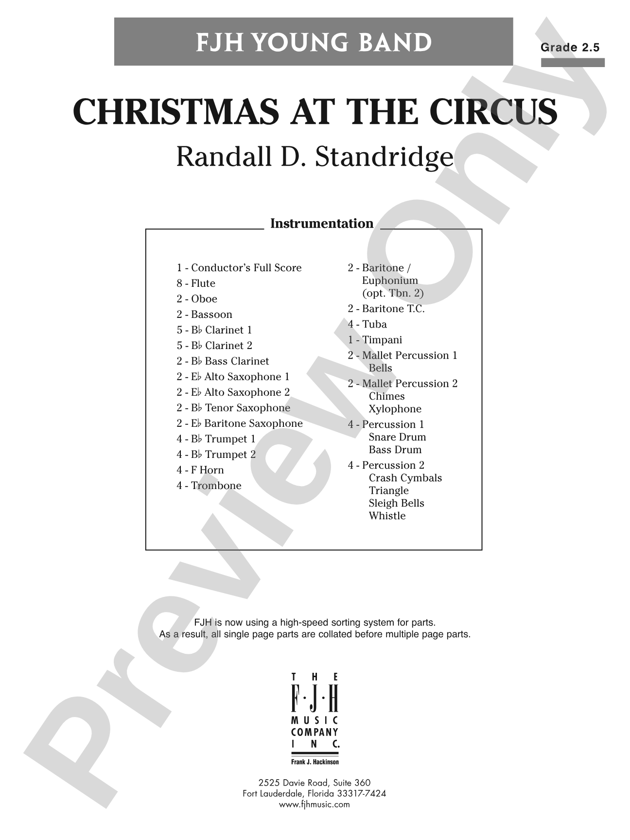 Christmas at the Circus: Concert Band Conductor Score & Parts