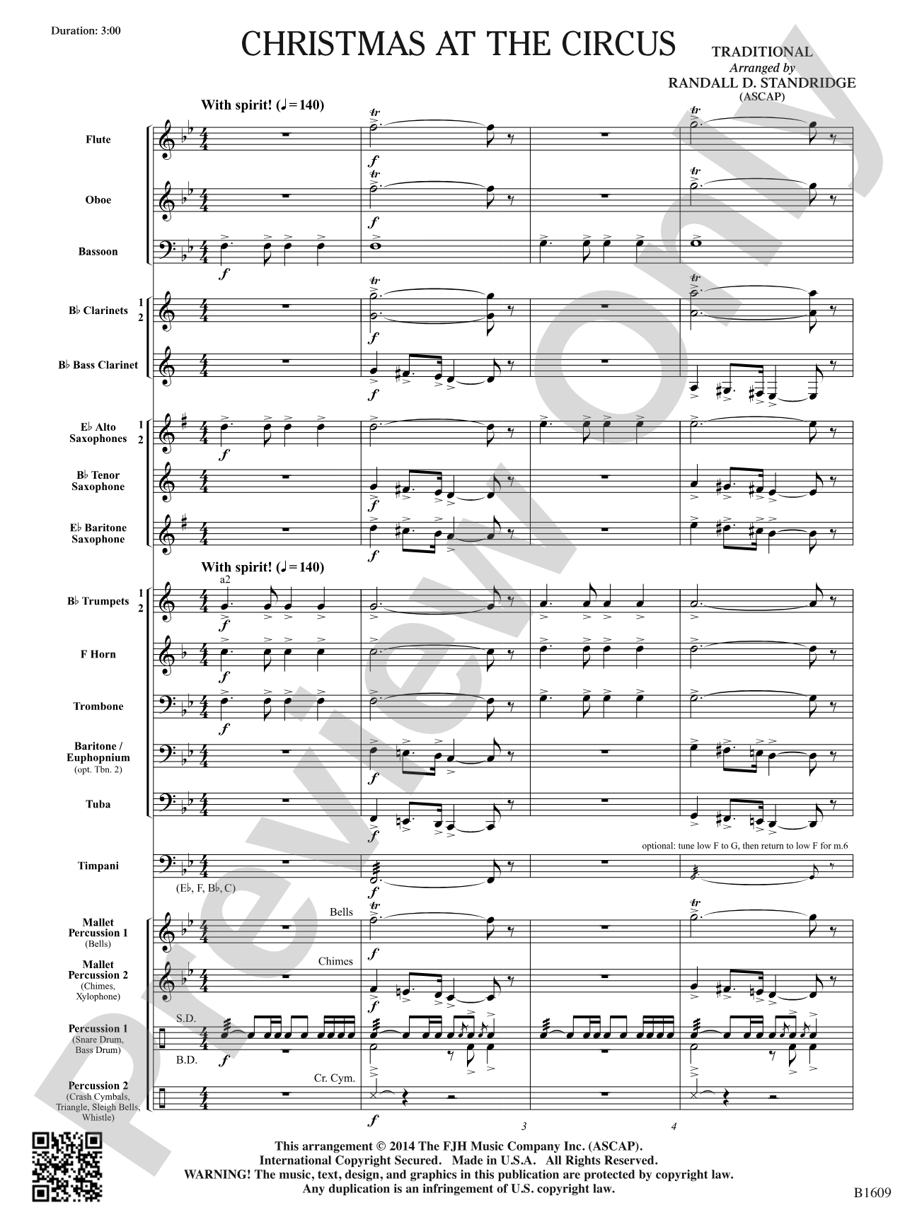 Christmas at the Circus: Concert Band Conductor Score & Parts