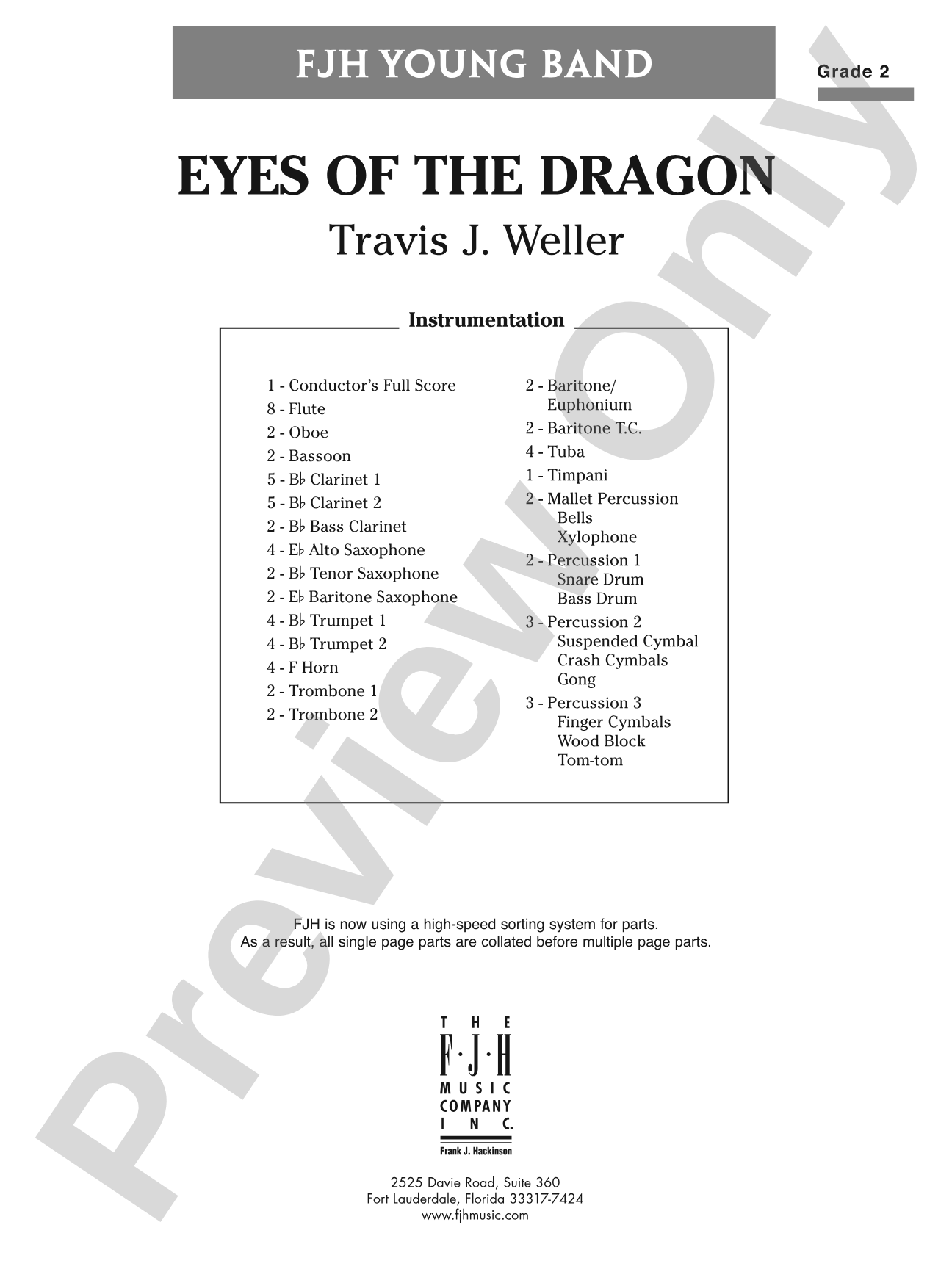 Eyes of the Dragon: Concert Band Conductor Score & Parts
