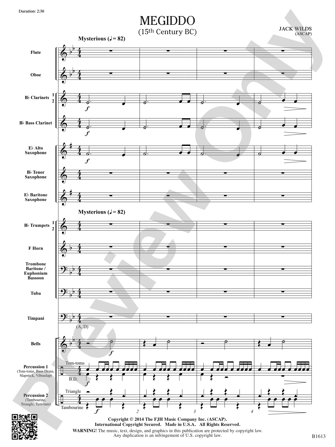 Megiddo: Concert Band Conductor Score & Parts