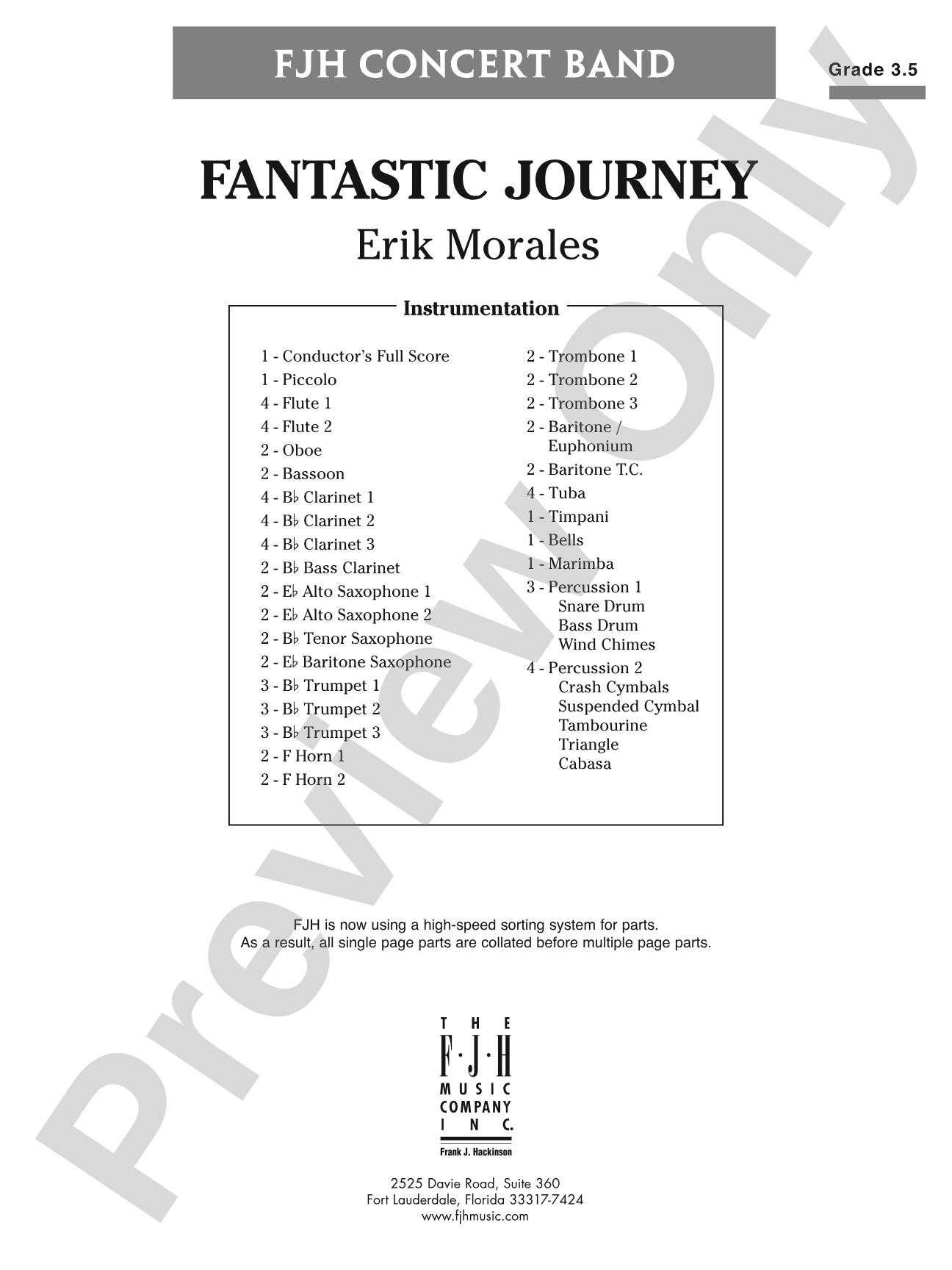 Fantastic Journey: Concert Band Conductor Score & Parts