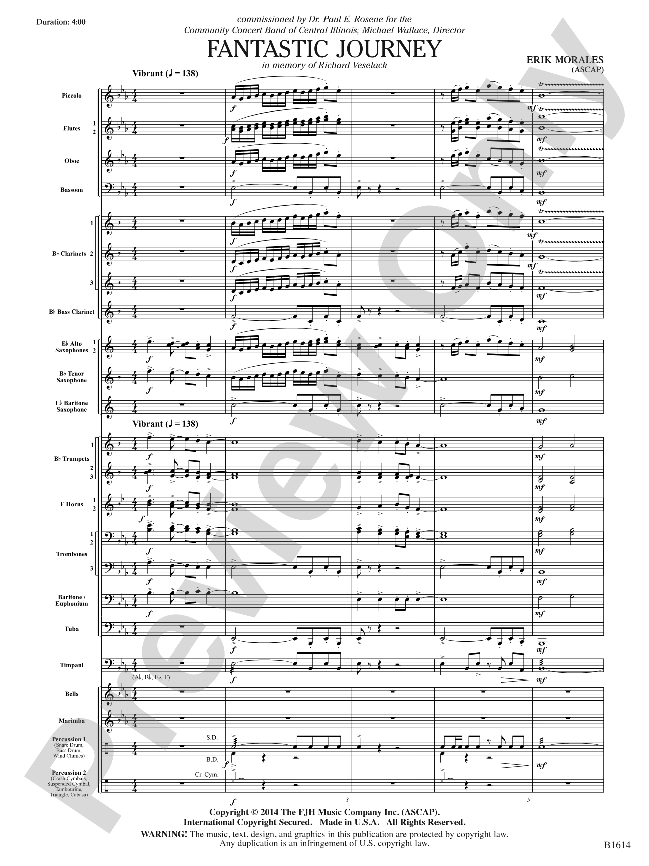 Fantastic Journey: Concert Band Conductor Score & Parts