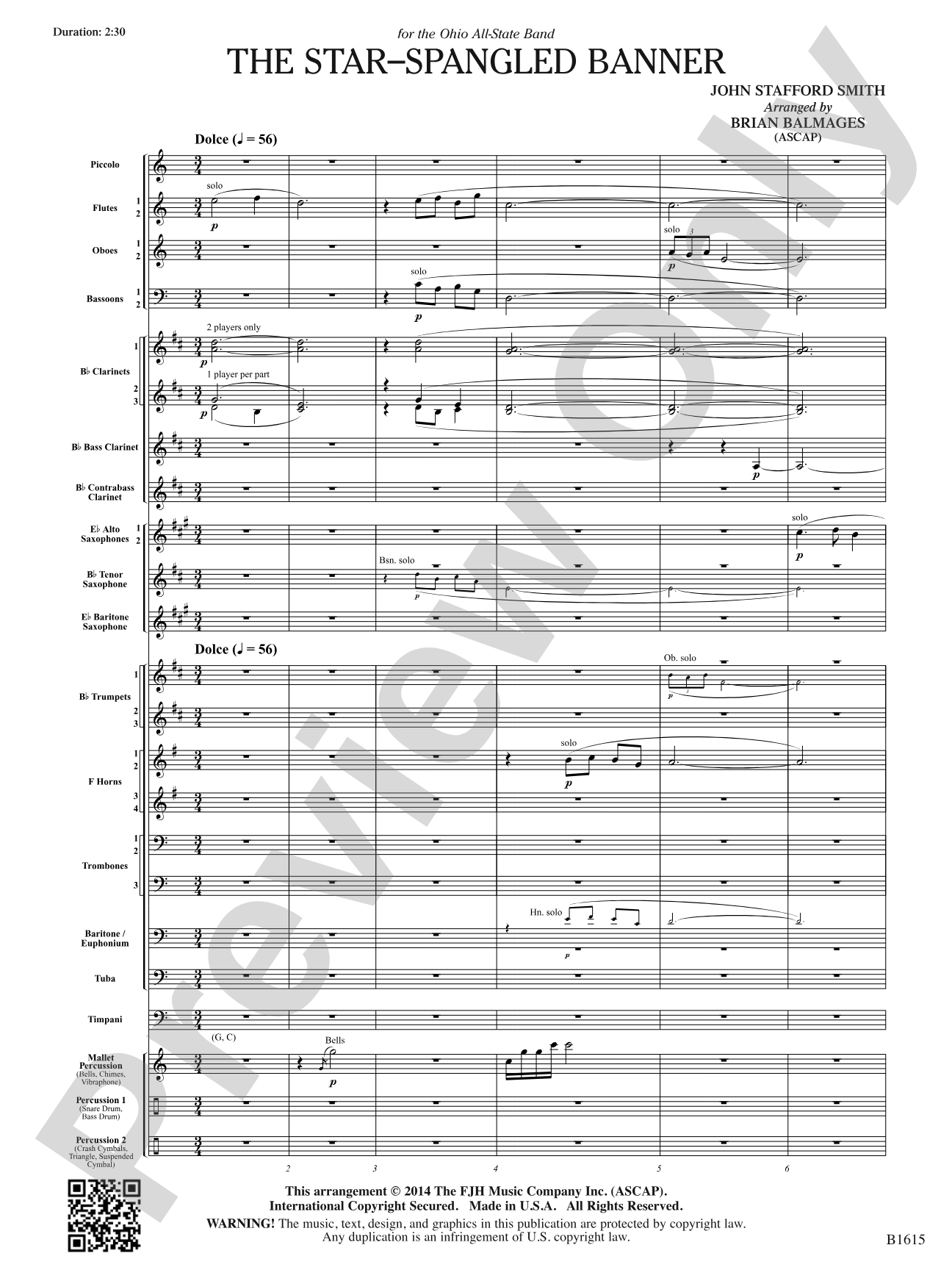 The Star-Spangled Banner: Concert Band Conductor Score & Parts