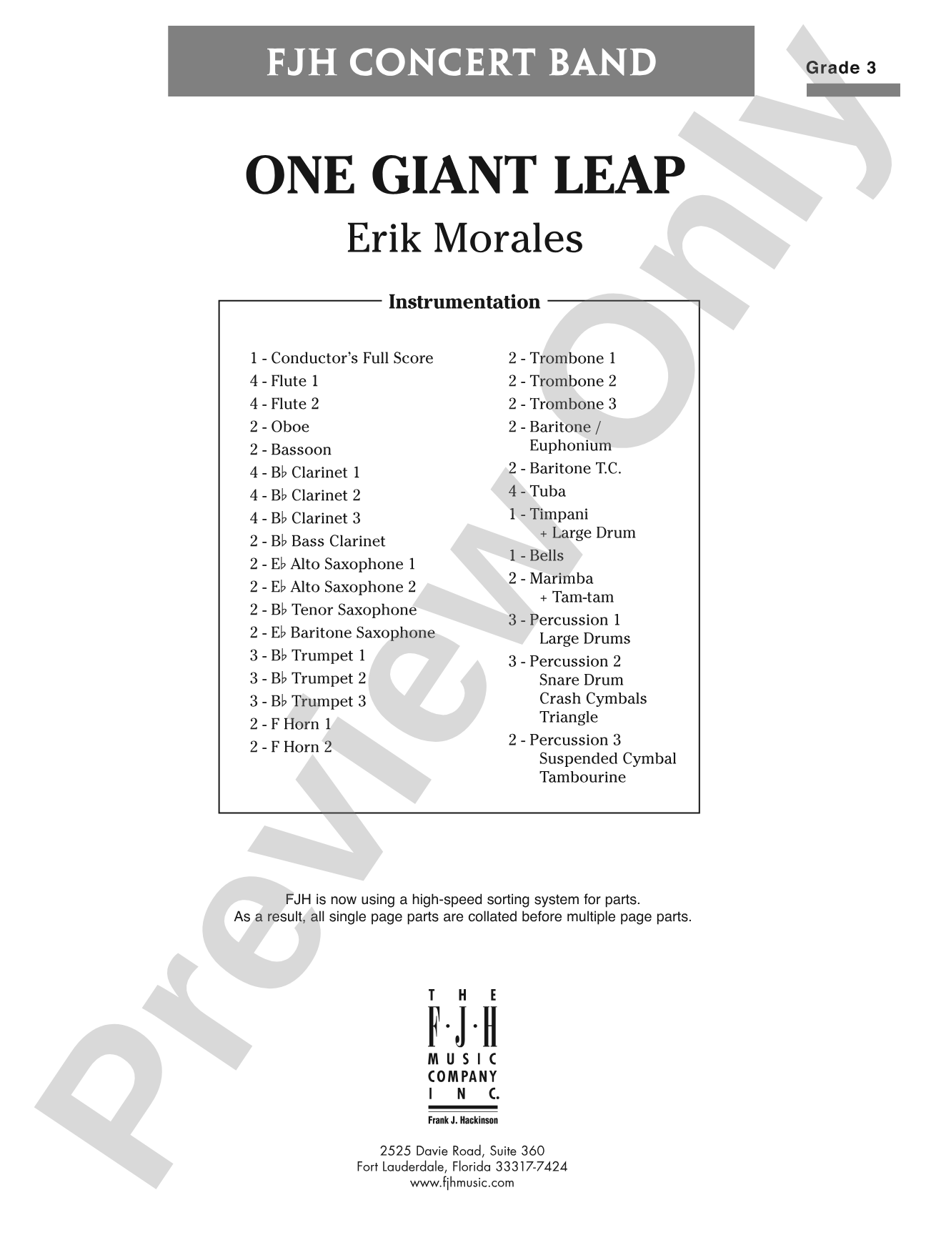 One Giant Leap: Concert Band Conductor Score & Parts