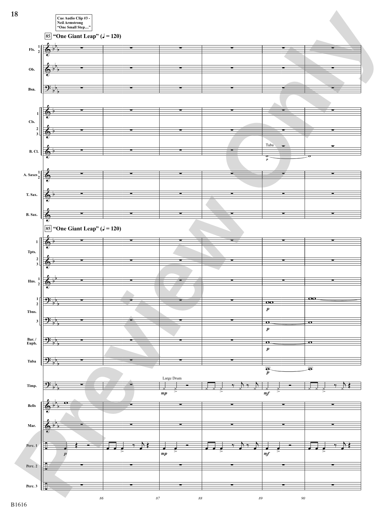 One Giant Leap: Concert Band Conductor Score & Parts
