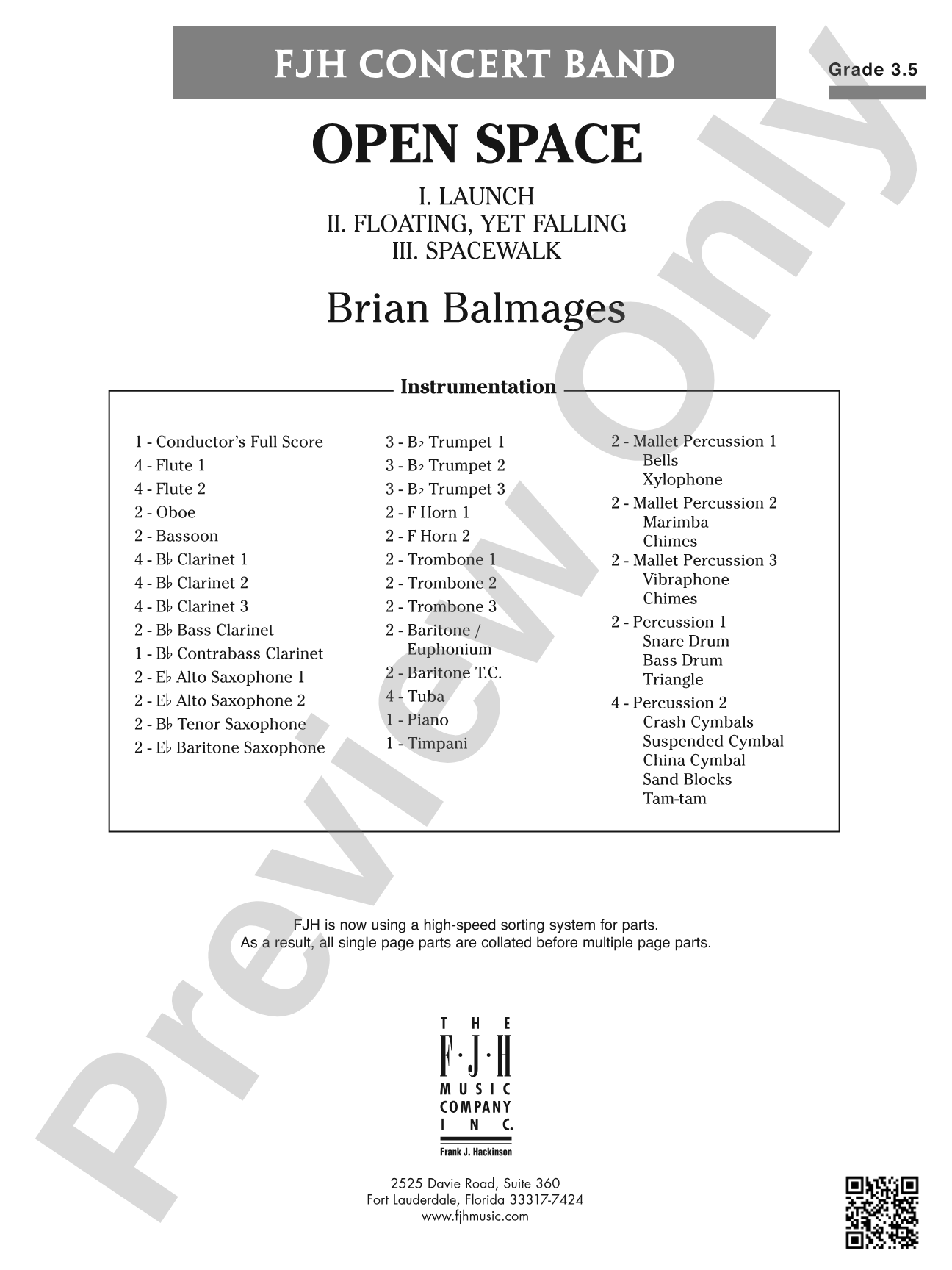 Open Space: Concert Band Conductor Score & Parts