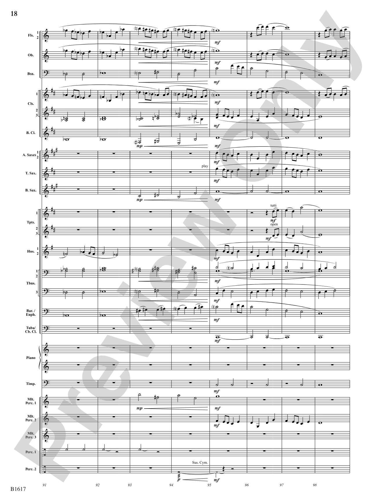 Open Space: Concert Band Conductor Score & Parts