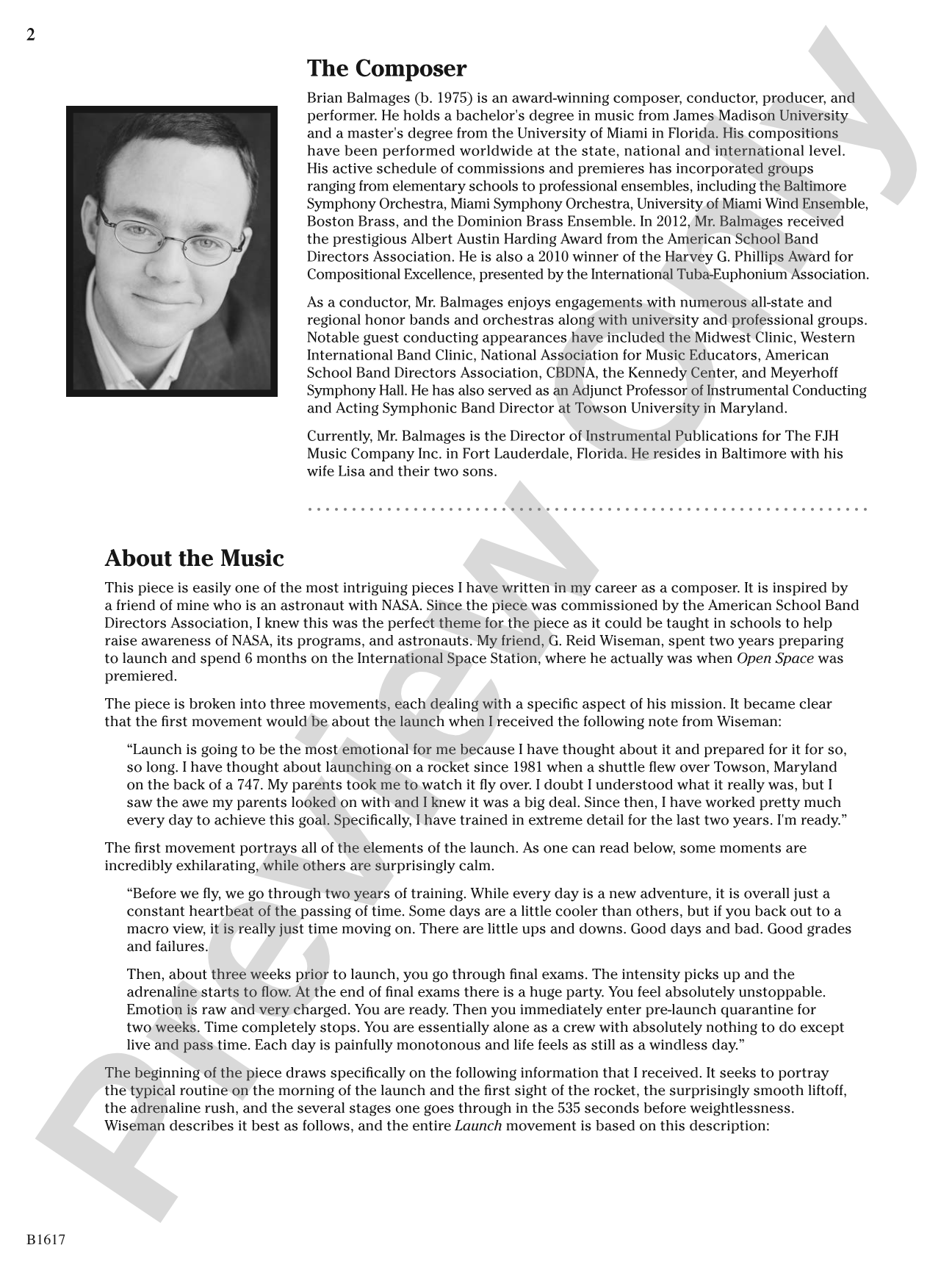 Open Space: Concert Band Conductor Score & Parts