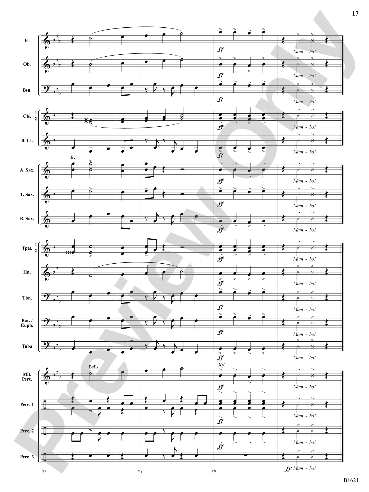 The Big Mambo: Concert Band Conductor Score & Parts